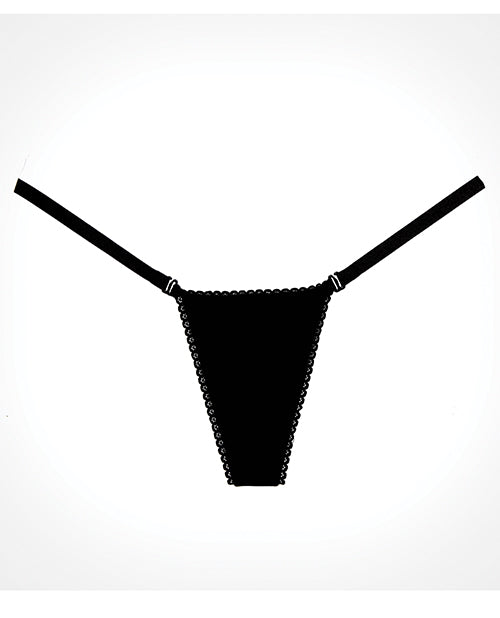 Adore Between the Cheats Wetlook Panty - Black One Size - Sexy Lingerie for Date Night & Boudoir Photography