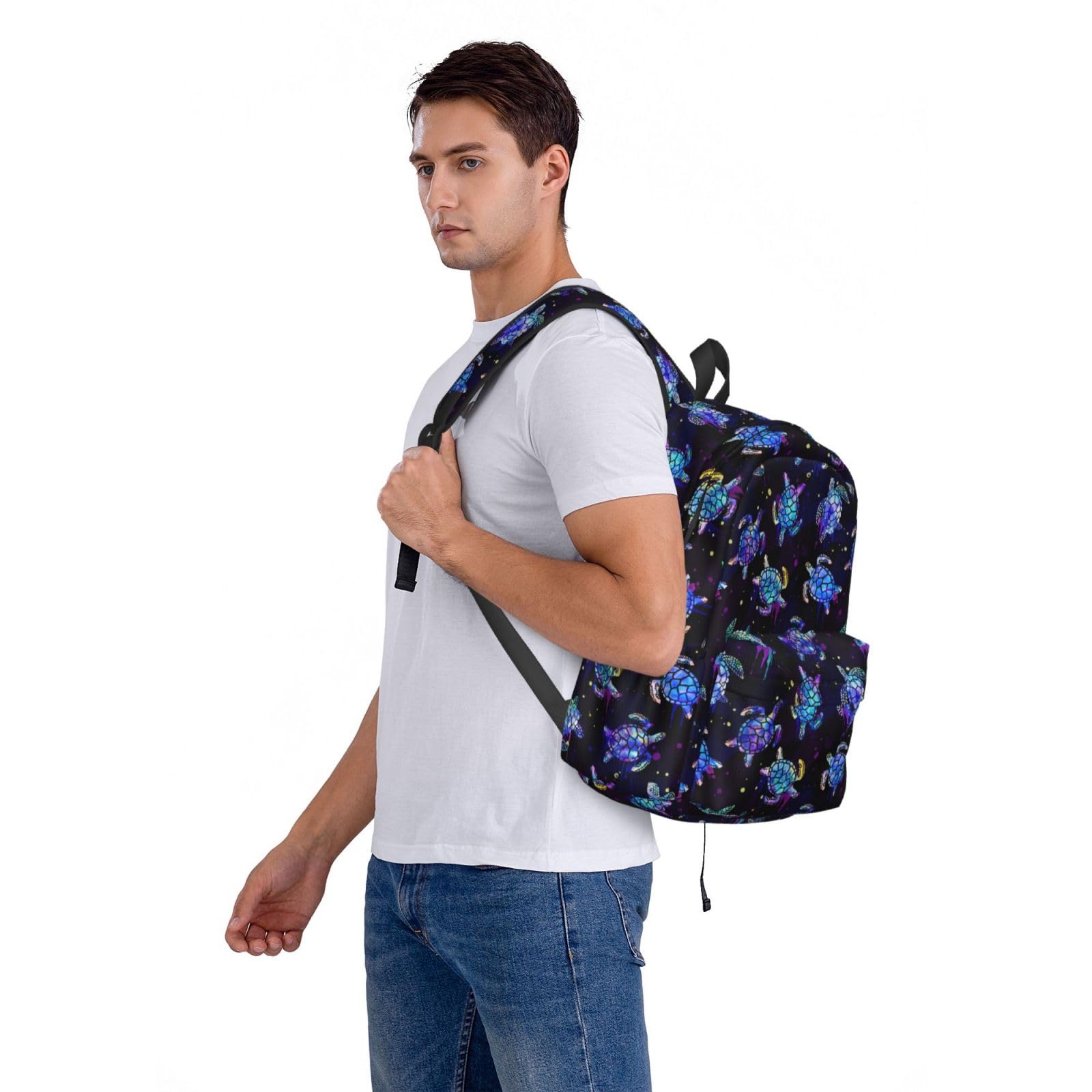 Women's Lightweight Waterproof 16.9 Inch Laptop Backpack - Casual Travel Hiking Daypack with Sea Turtle Design | Perfect for Work, School, College & Outdoor Adventures