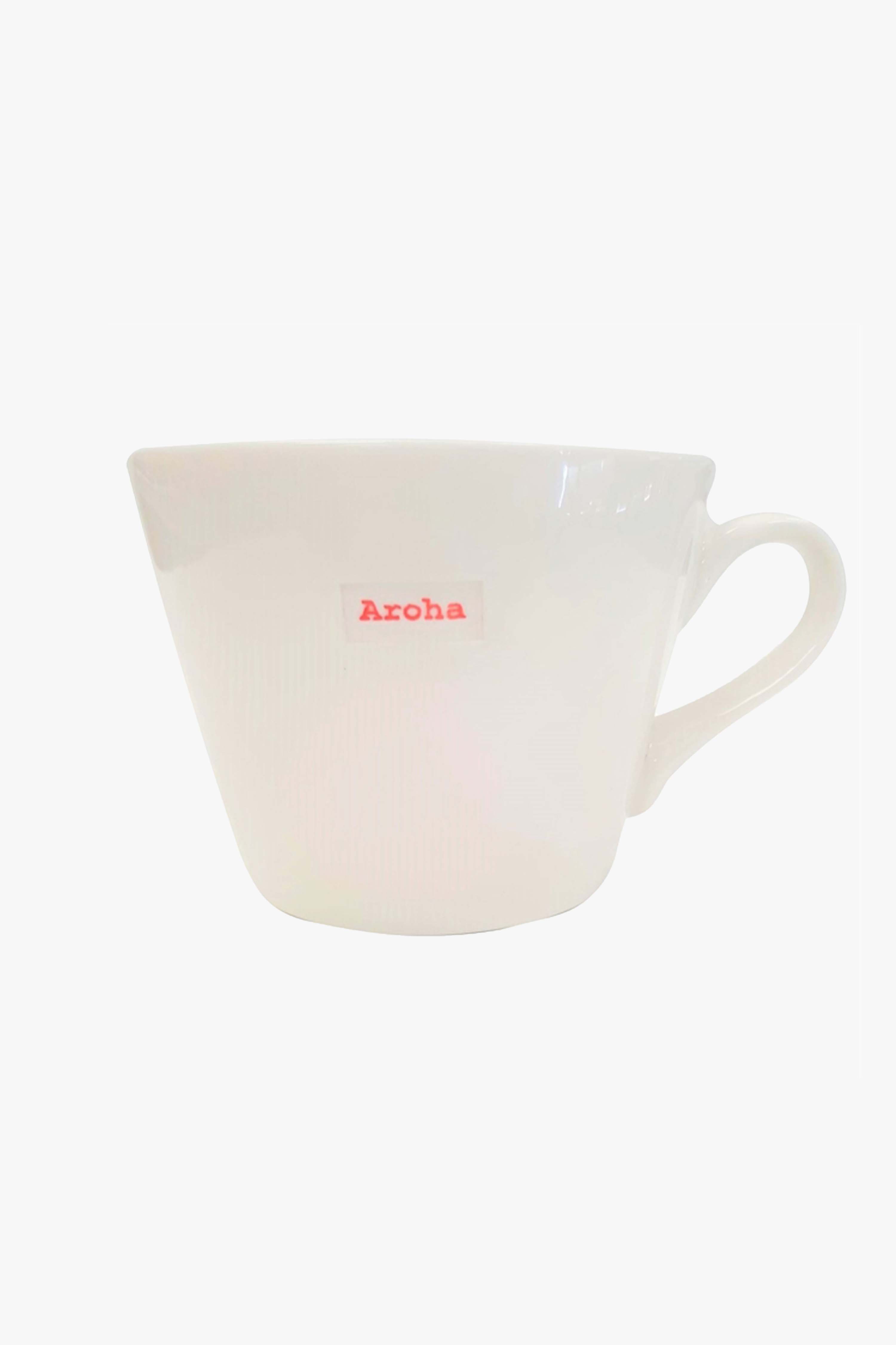 Aroha 350ml White Ceramic Coffee Mug with Handle - Perfect for Home, Office, and Gifts