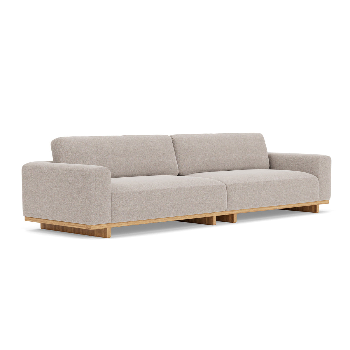 Aya Fabric 4-Seater Sofa - Modern Living Room Couch for Family & Guests | Comfortable Sectional Sofa for Home, Apartment, and Office Lounge