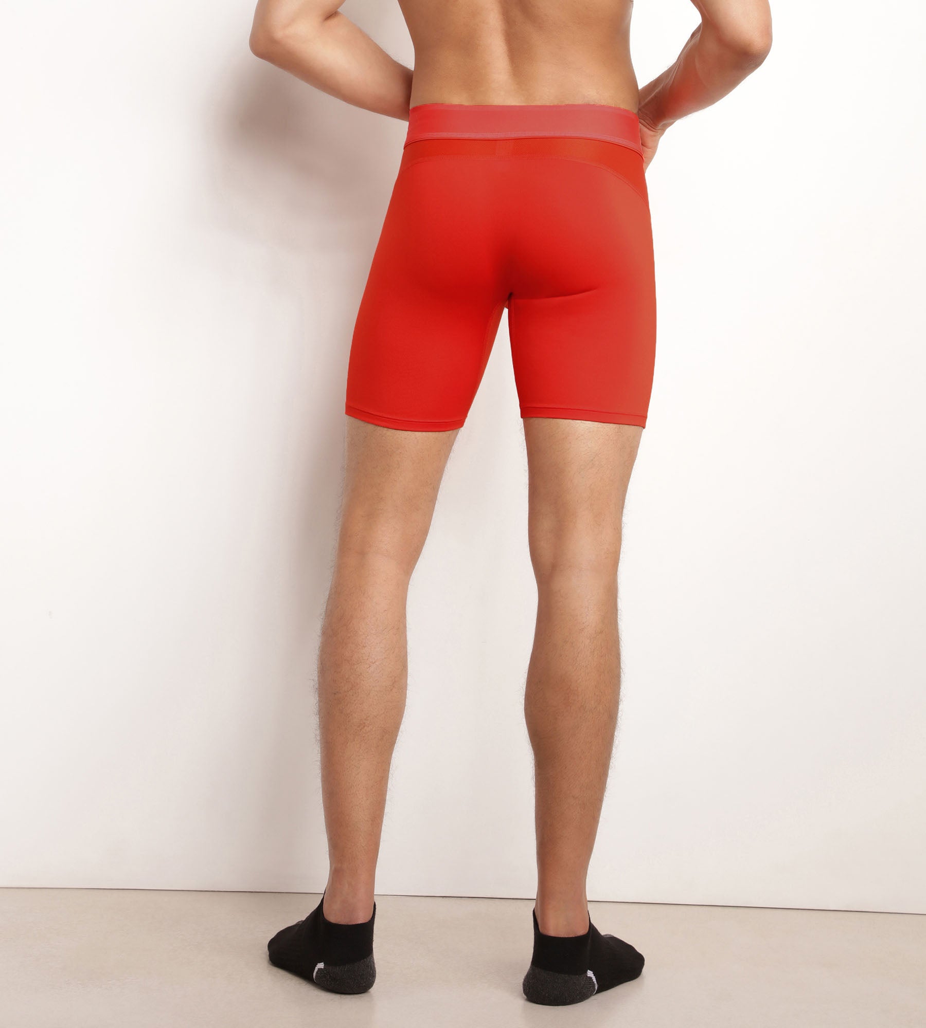 Men's Boxer Briefs - Microfiber & Mesh Underwear with Breathable Comfort - Red - Perfect for Sports, Workout & Everyday Wear