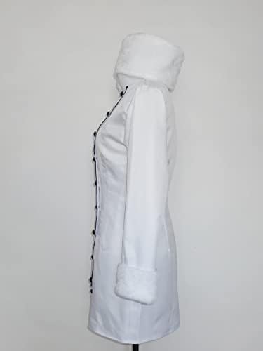 Fate/Zero Irisviel von Einzbern Winter Cosplay Costume for Women - Anime Lingerie Dress with Cape & Gloves (Size S) | Perfect for Halloween, Conventions & Themed Parties