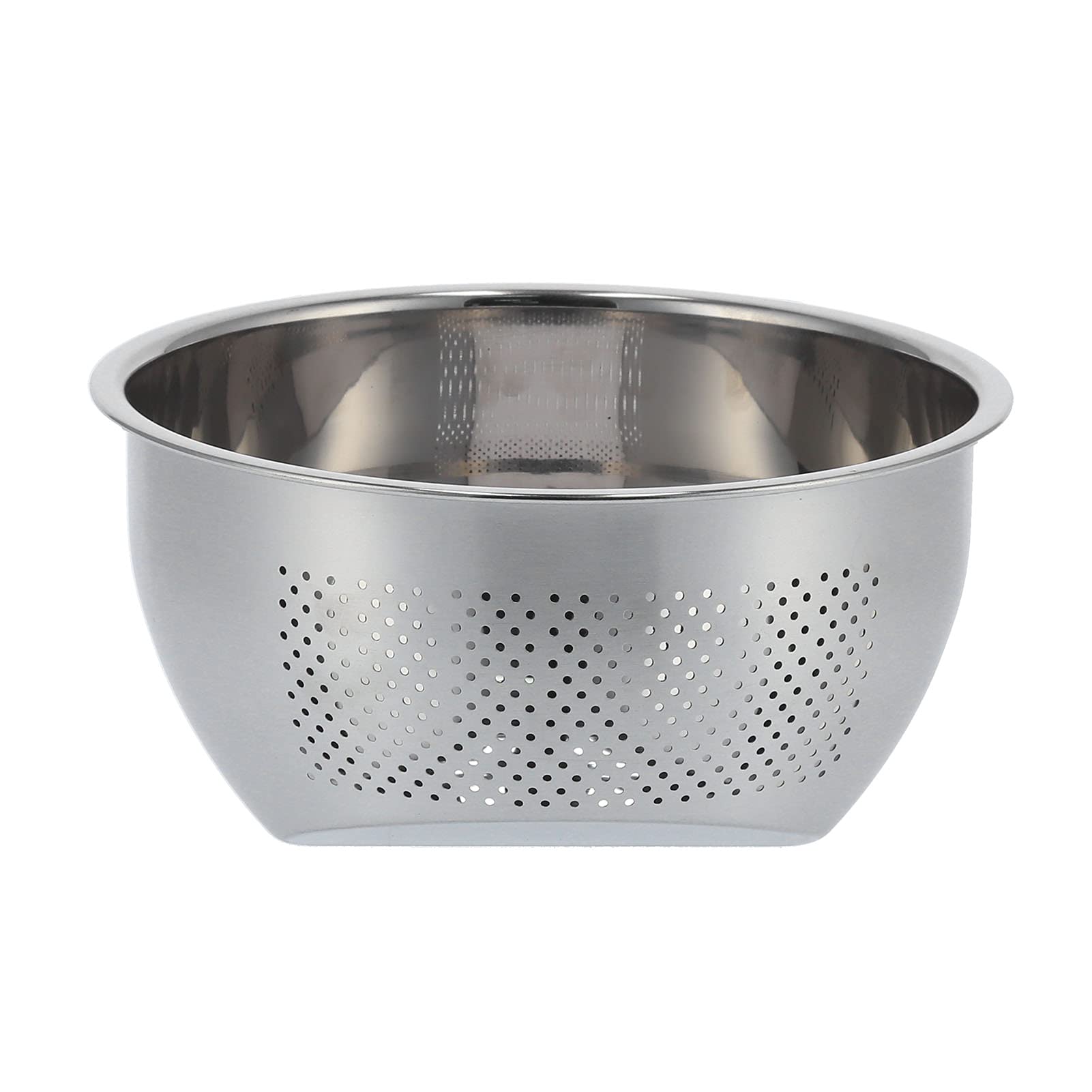 Premium Stainless Steel Rice Washing Bowl - 2-in-1 Multifunctional Colander & Kitchen Strainer with Side Drain Holes for Washing Rice, Vegetables, Fruits, Beans & Pasta - Ideal for Kitchen Prep, Salad Making & Healthy Cooking (Small Size)