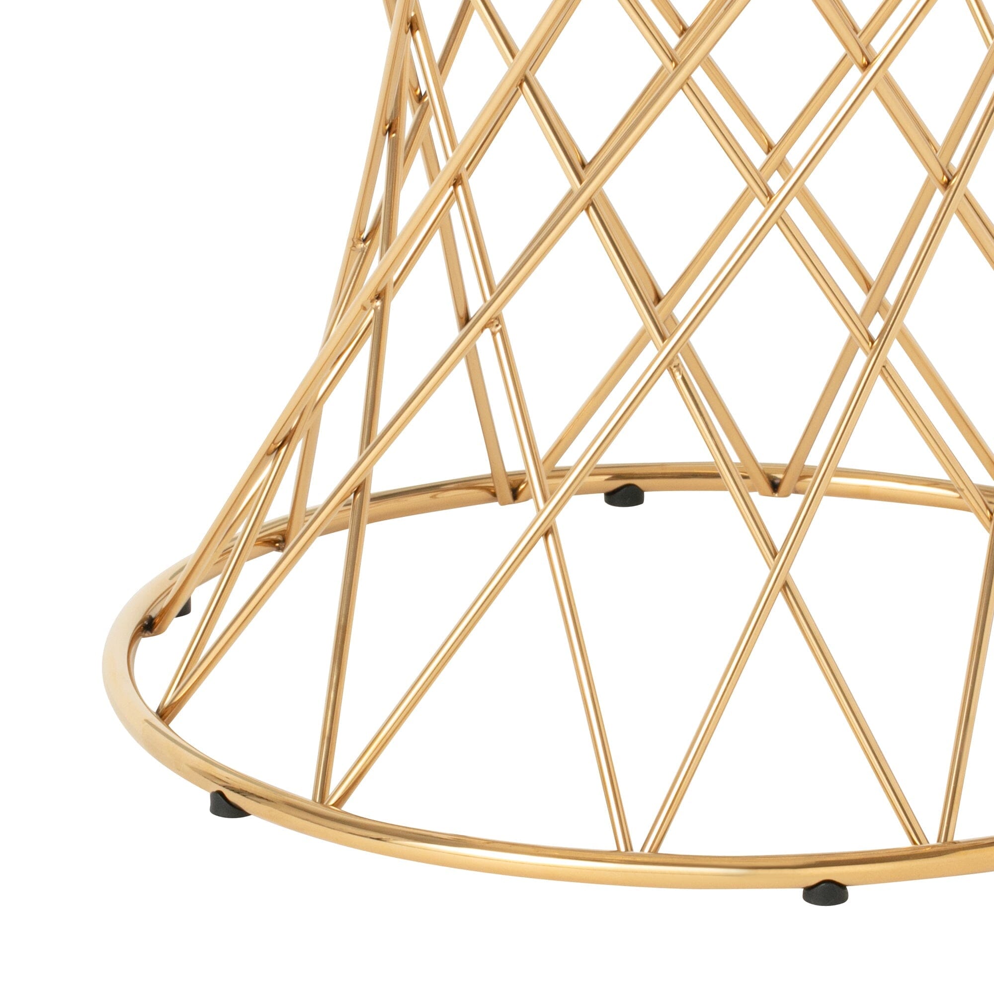 Modern Marble & Gold Side Table - 19.7