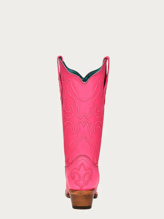 Z5138 Women's Embroidered Fuchsia Snip Toe Cowboy Boots - Western Fashion for Country Rides, Concerts & Festivals