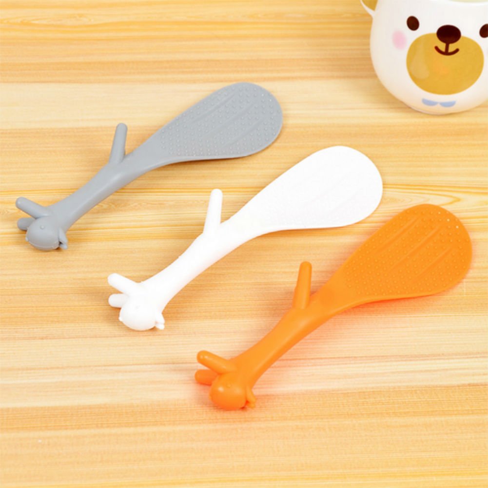AKOAK 3-Piece Creative Kitchen Utensil Set - Adorable Squirrel-Shaped Non-Stick Rice Spoon, Rice Cooker Scoop & Serving Shovel | Perfect for Cooking, Serving & Home Decor