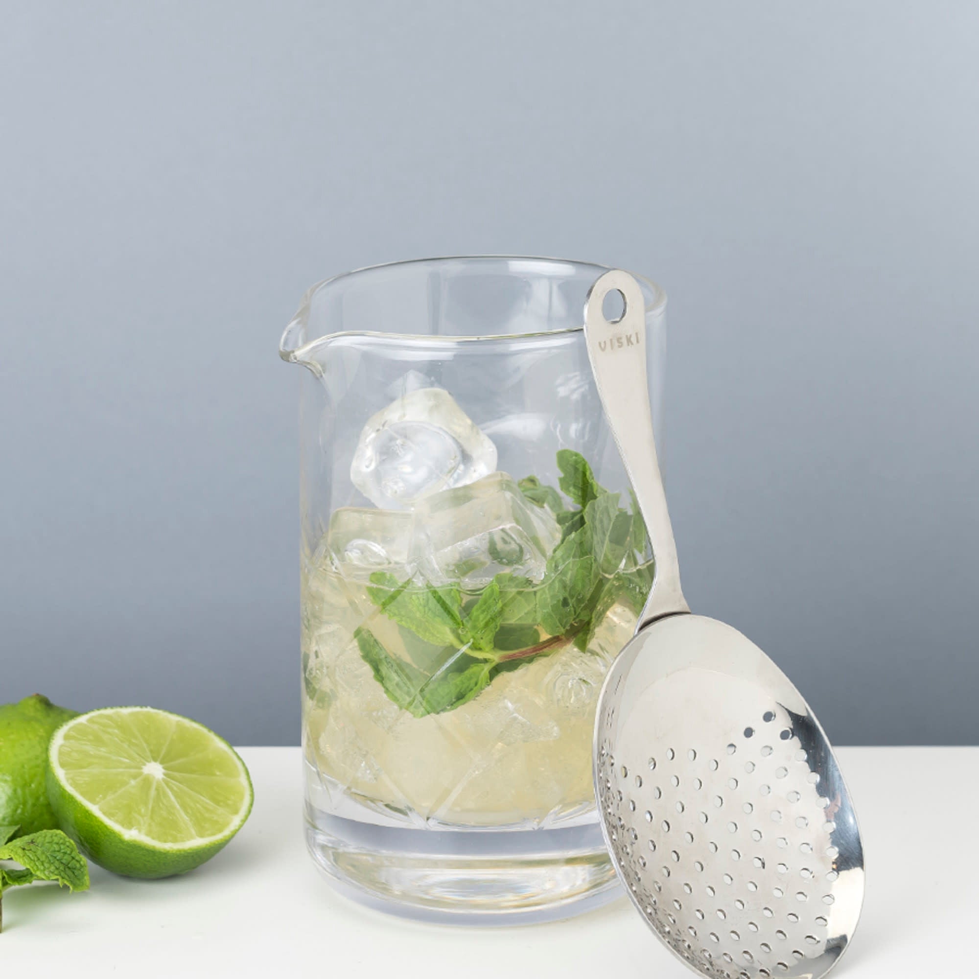 Harrison Julep Strainer - Premium Stainless Steel Cocktail Strainer for Mint Juleps & Mixed Drinks - Perfect for Home Bars, Cocktail Parties & Bartending