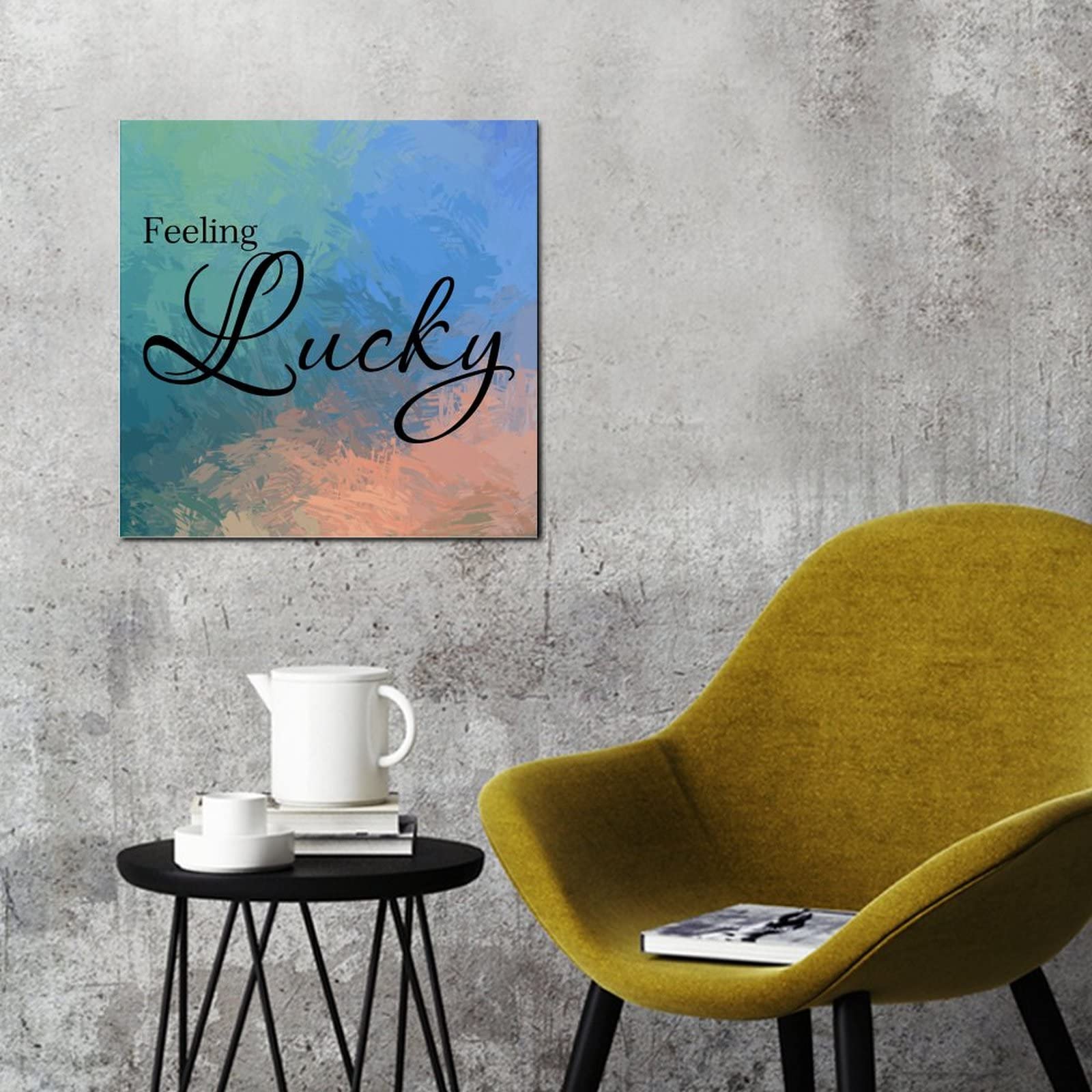 Inspiring Bible Verse Canvas Wall Art - Modern Abstract Painting for Home, Office & School Decor - 14x14 Inch Christian Gift - Perfect for Birthday, Housewarming & Spiritual Spaces