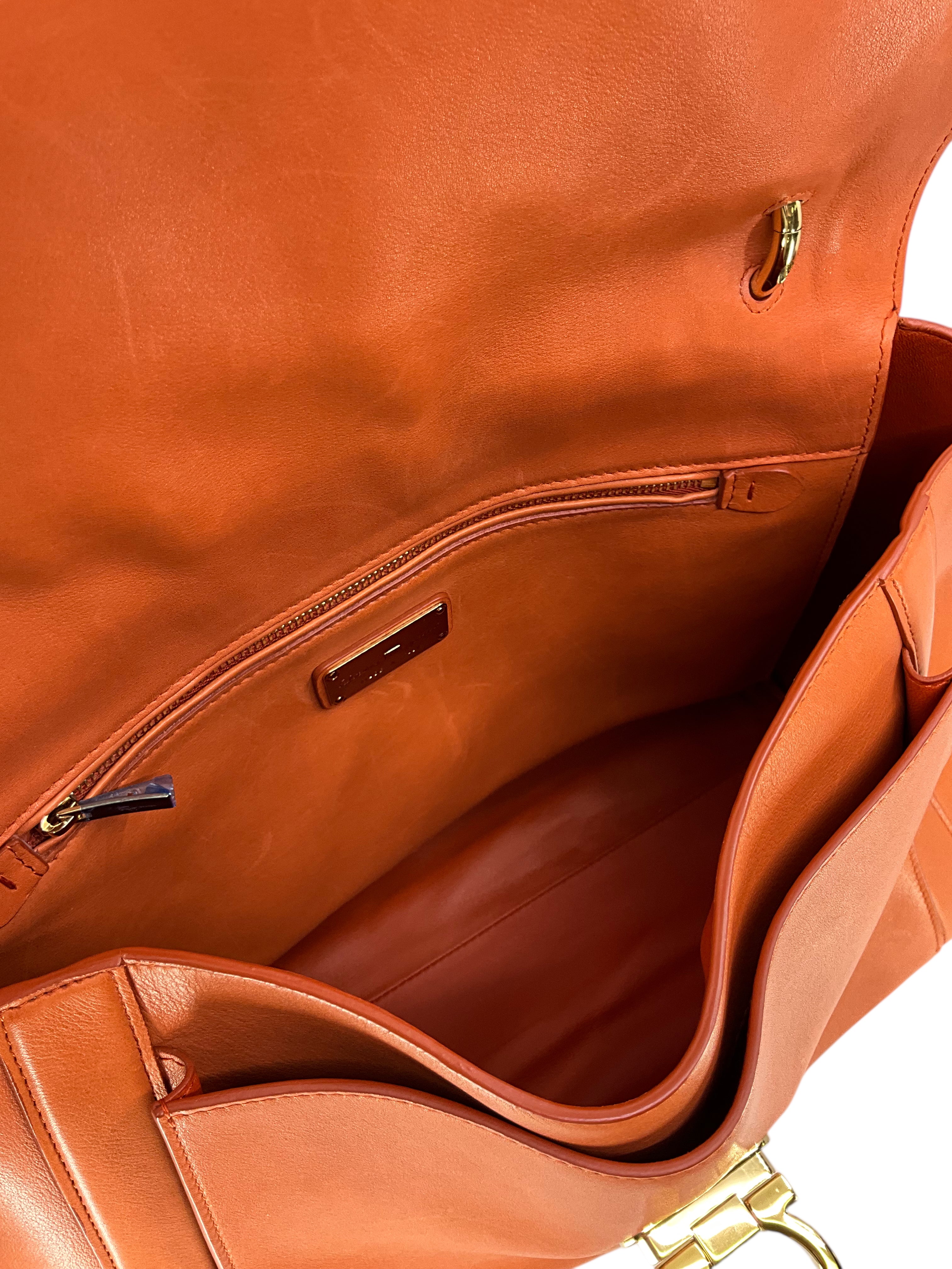 Salvatore Ferragamo Suzanna Gancini Calfskin Leather Satchel Handbag for Women | Luxury Designer Tote Purse for Work, Travel & Everyday Use