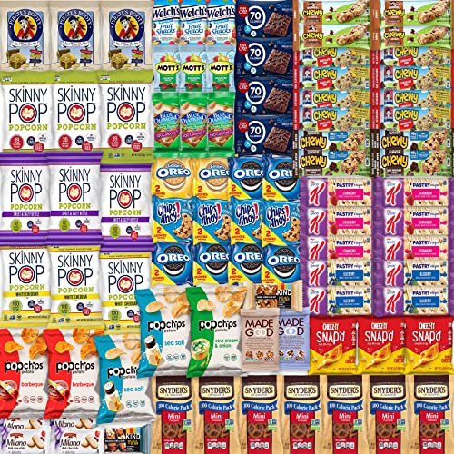 Low Calorie Snacks Variety Pack (85 Count) - Healthy Weight Loss Snacks Bundle with Cookies, Chips, Nuts & Granola | 100 Calorie Per Serving | Perfect for Office, Gym & On-the-Go Snacking by Bussin Boxes