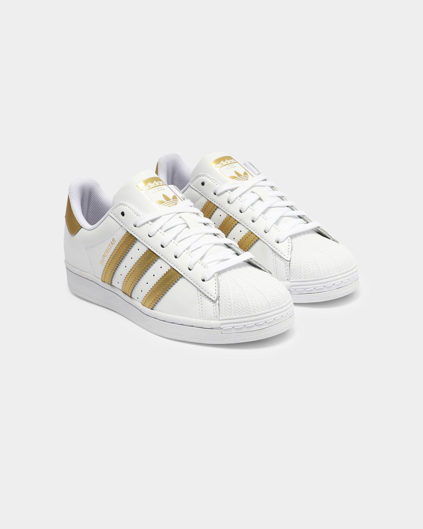 Adidas Women's Superstar Sneakers White/Gold - Classic Casual Shoes for Women | Perfect for Everyday Wear, Gym & Street Style