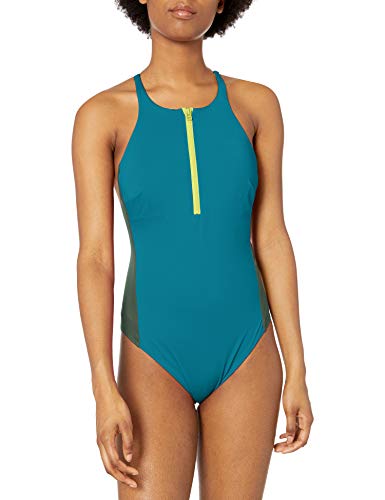 BCBGeneration Women's High Neck One Piece Swimsuit - Sexy Bathing Suit for Beach, Pool & Vacation | Tummy Control Swimwear with UPF Protection