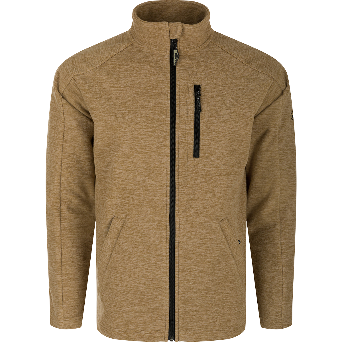 Heathered Windproof Full Zip Jacket for Men & Women - Lightweight Outdoor Running, Hiking & Travel Windbreaker - Perfect for Cold Weather & Active Lifestyle