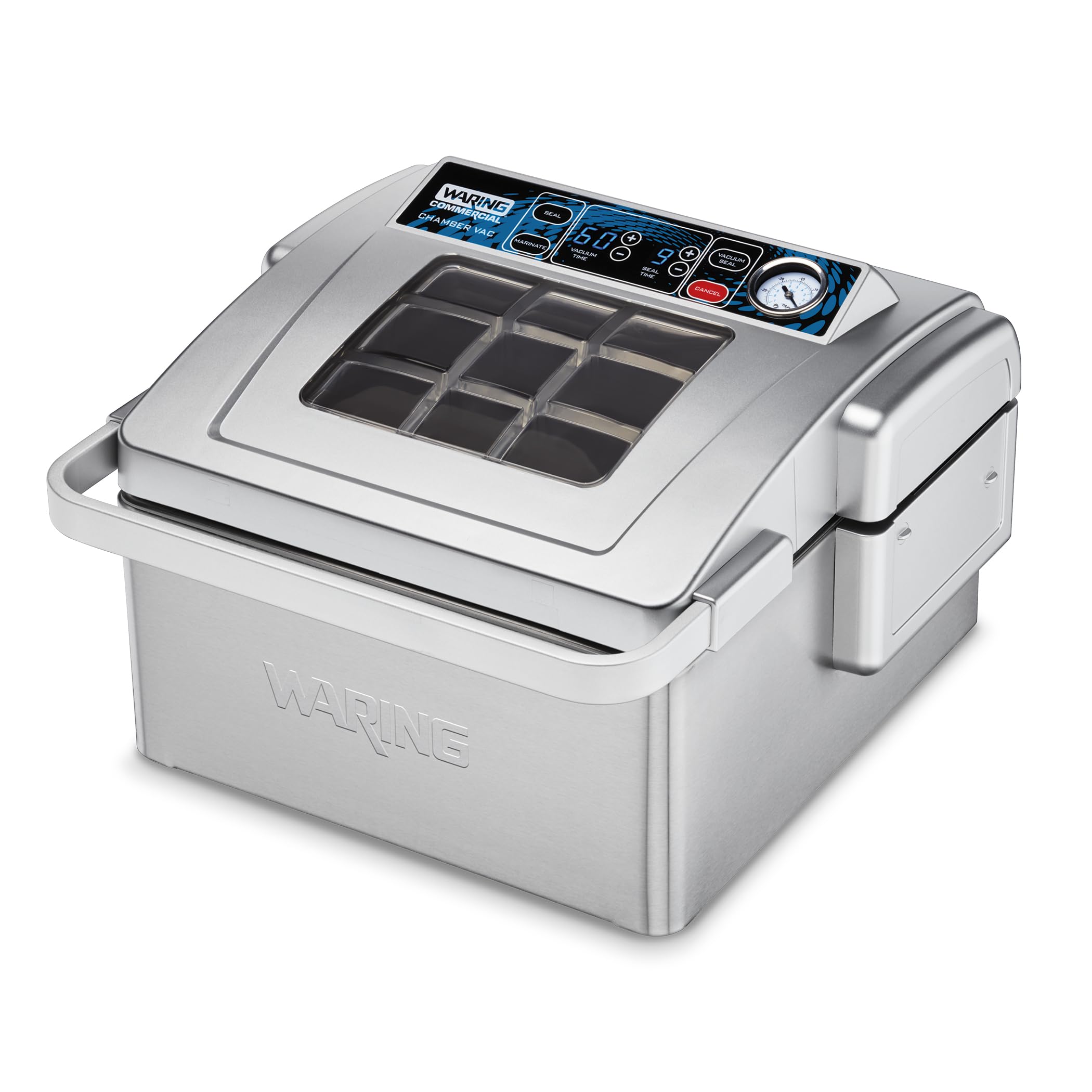 Waring Commercial WCV300 Vacuum Sealer - 2 Gallon Capacity, Silver | Food Preservation for Home & Restaurant Use | Perfect for Sous Vide, Meal Prep & Long-Term Storage
