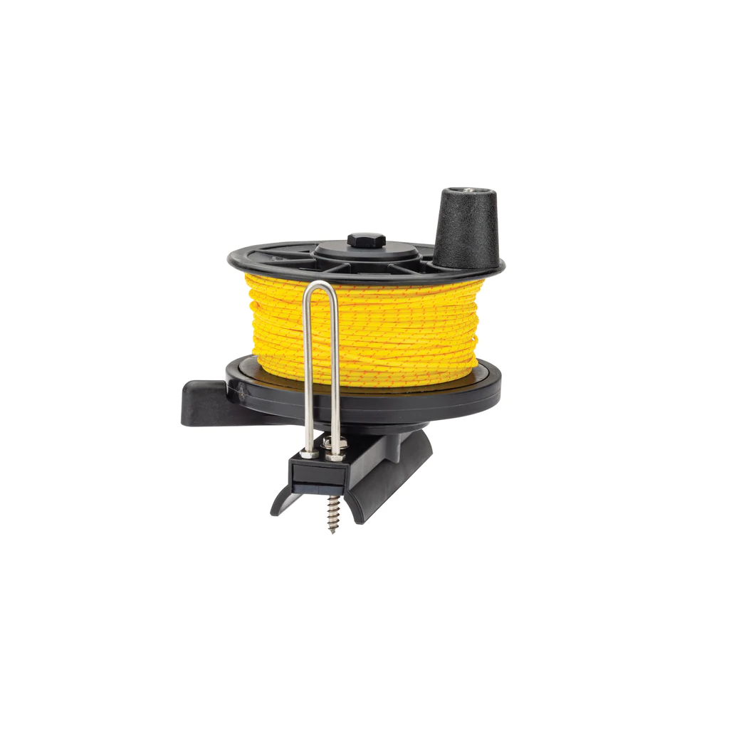 Riffe Horizontal Reel Original Radial Mount with Pro Spectra Line - Premium Spearfishing Gear for Underwater Hunting and Freediving Adventures