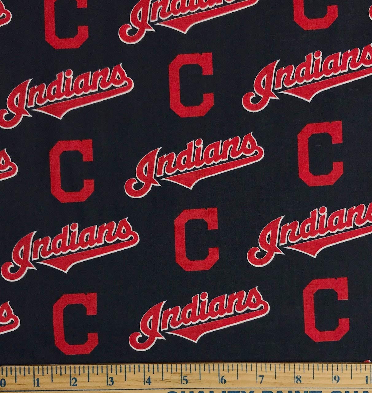 1/2 Yard Cleveland Indians Broadcloth Cotton Fabric - Premium Quality for Quilting, Sewing, Craft Projects, DIY Throw Pillows & Home Decor | 58