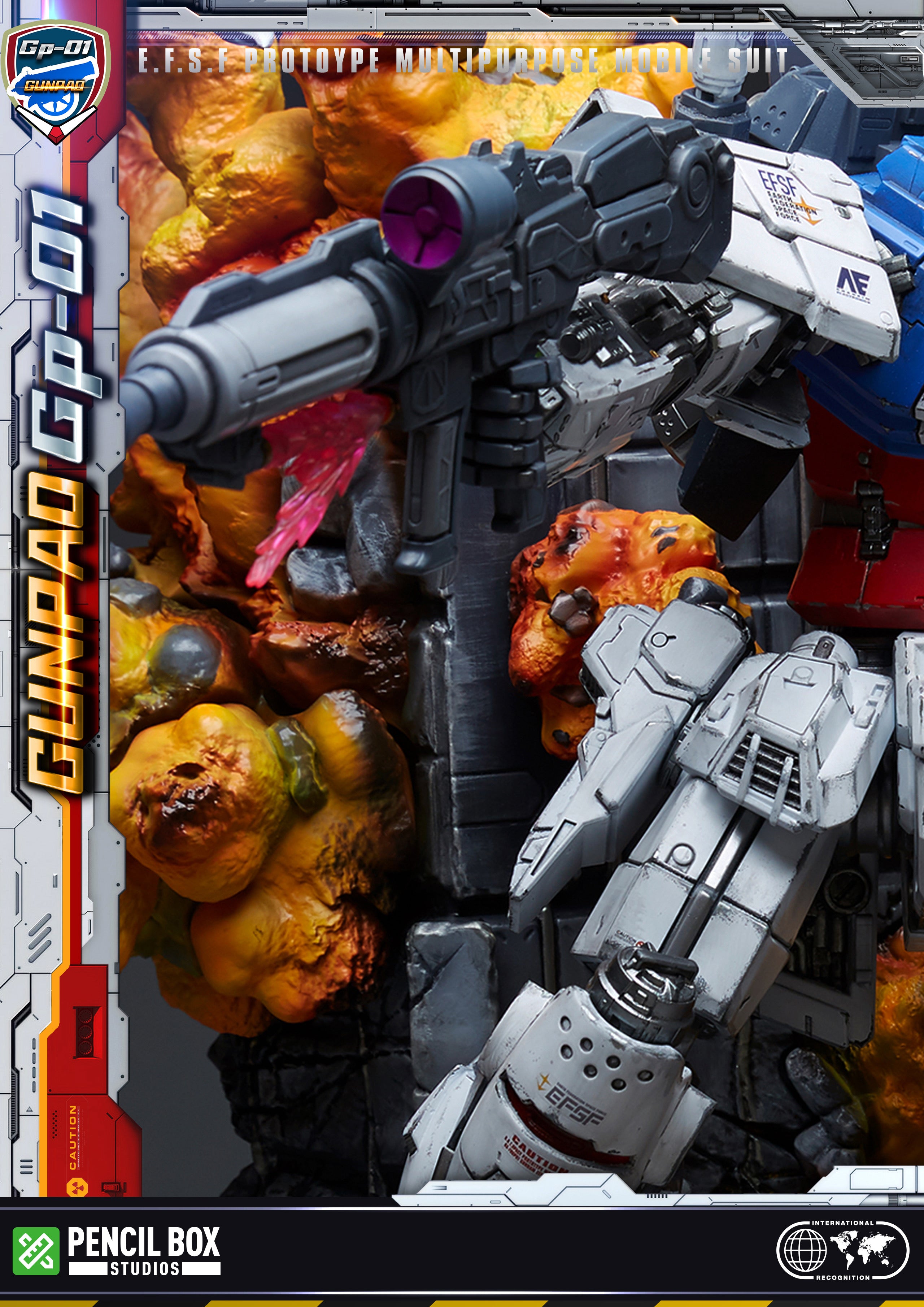 Gundam Mobile Suit 01 Model Kit - Premium Pencil Box Studio Collectible | Perfect for Anime Fans & Model Builders