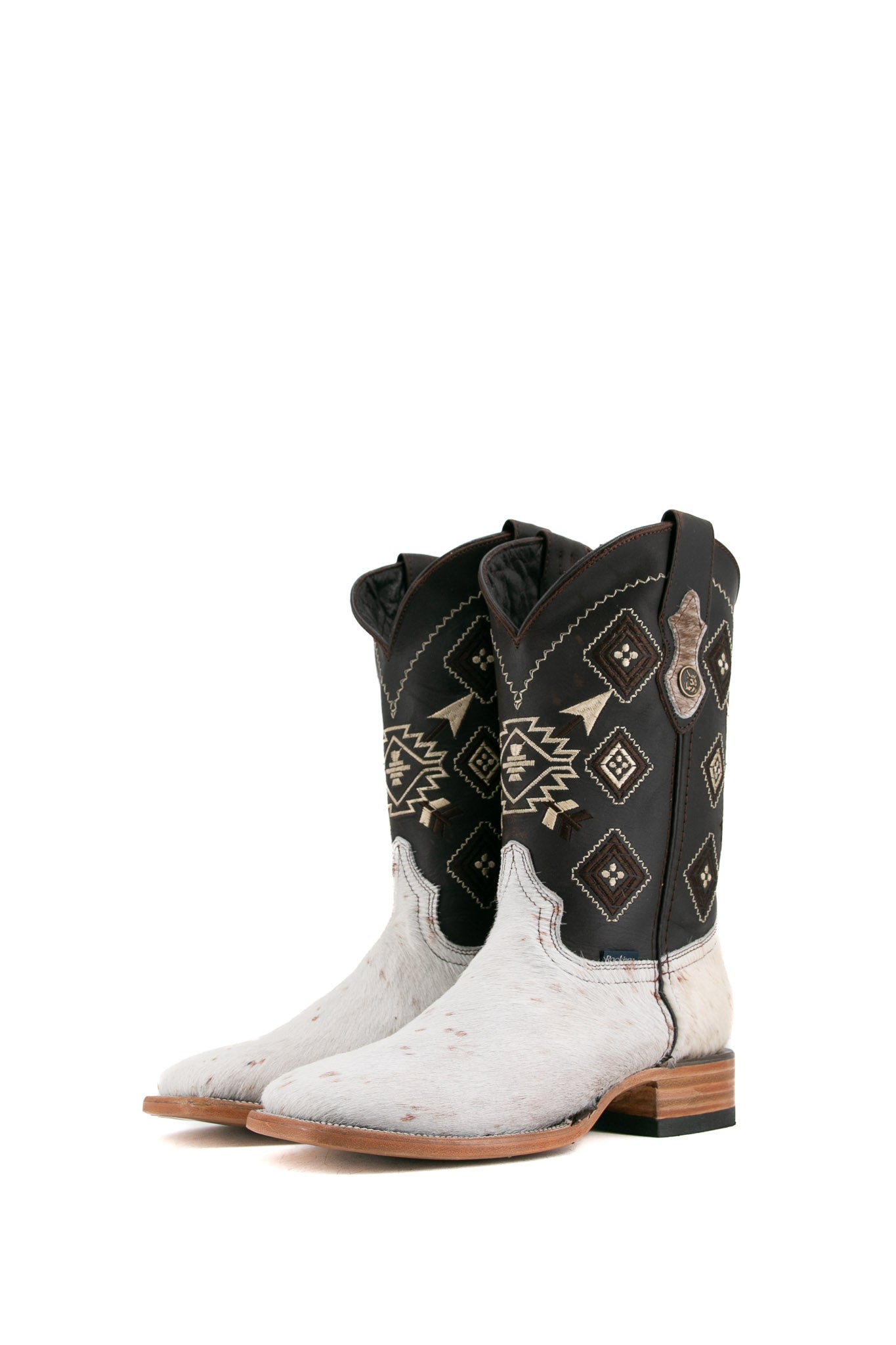 Authentic Men's Cowhide Square Toe Cowboy Boots - Size 8 Western Boots for Men - Durable Leather Work Boots & Rodeo Footwear - Perfect for Country Dancing, Ranch Work & Outdoor Adventures