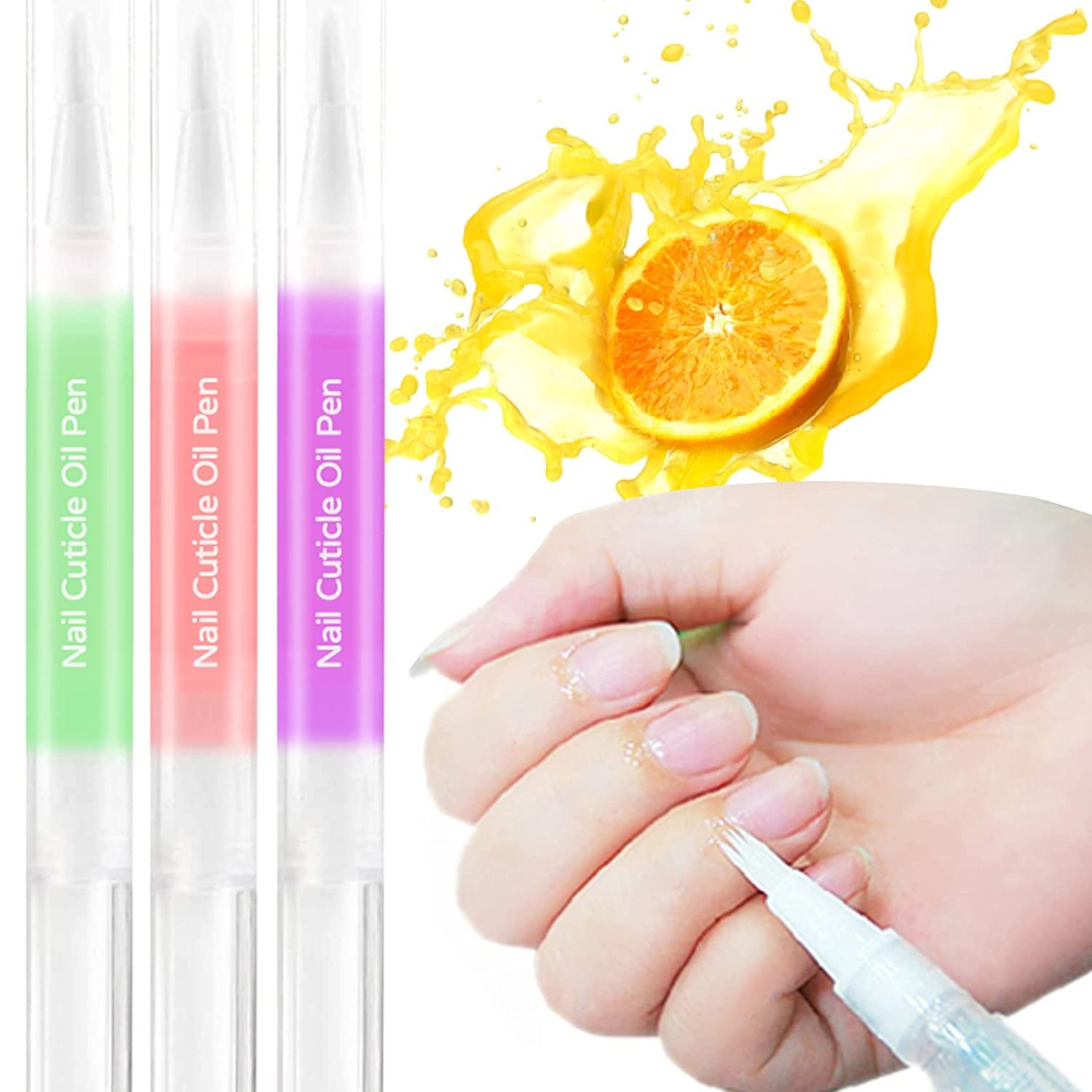 4Pcs Cuticle Oil Pen Set - Nail Care Essential Oil for Dry & Damaged Cuticles - Moisturizing & Repairing Nail Treatment - Perfect for Manicures, Pedicures & At-Home Nail Care
