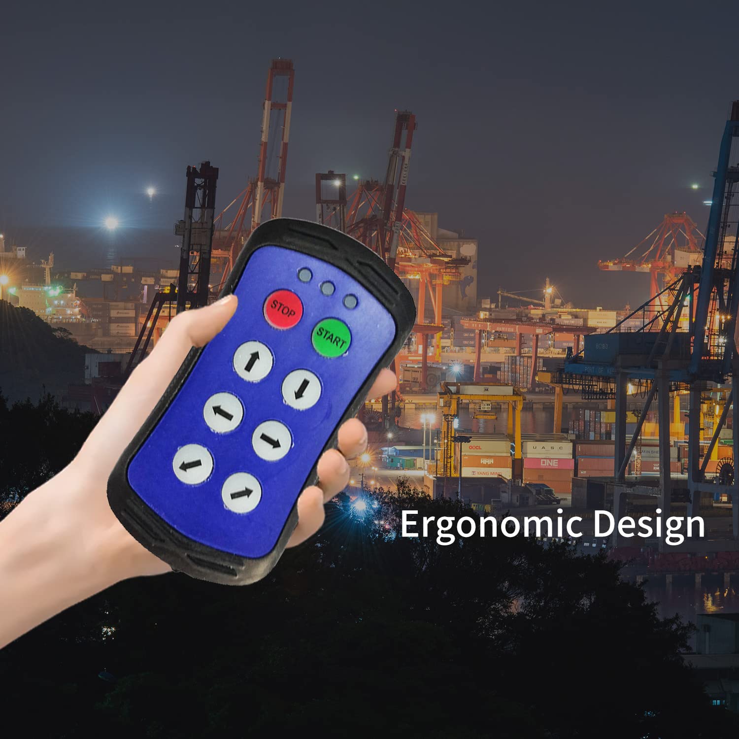 Wireless Crane Remote Control - A600 12V Electric Chain Hoist Transmitter & Receiver with 6-Button Truck Tailgate Switch | for Construction, Warehouse Lifting, and Industrial Material Handling