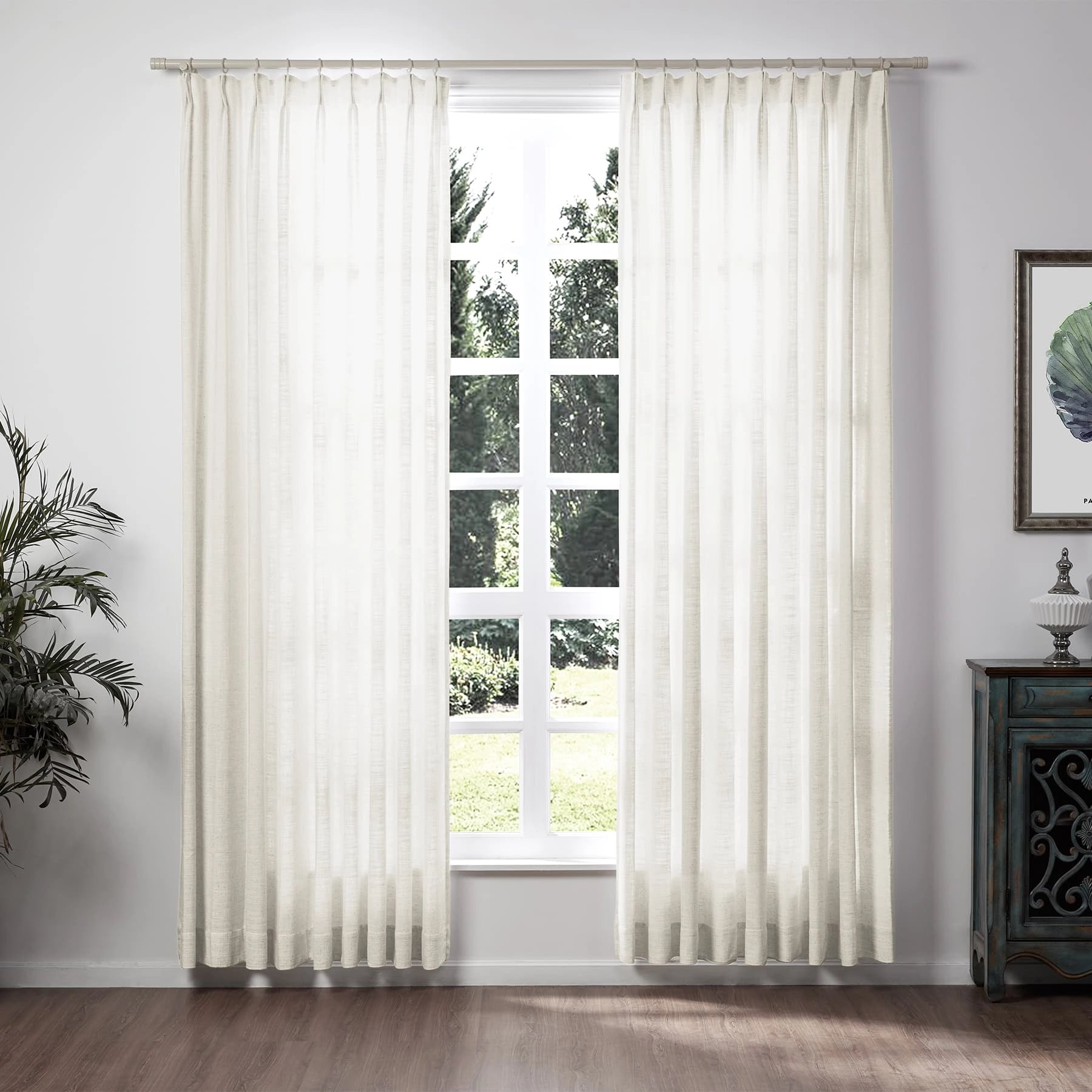 Liz Loft Extra Long Pleated Curtains - 84 Inch Length Blackout Drapes for Living Room & Bedroom | Thermal Insulated Window Treatments for Home Decor