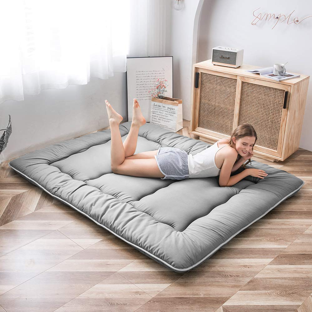 MAXYOYO Japanese Floor Futon Mattress - Portable Foldable Tatami Mattress for Guest Bed, Camping & Small Space Living | Comfortable Floor Sleeping Solution