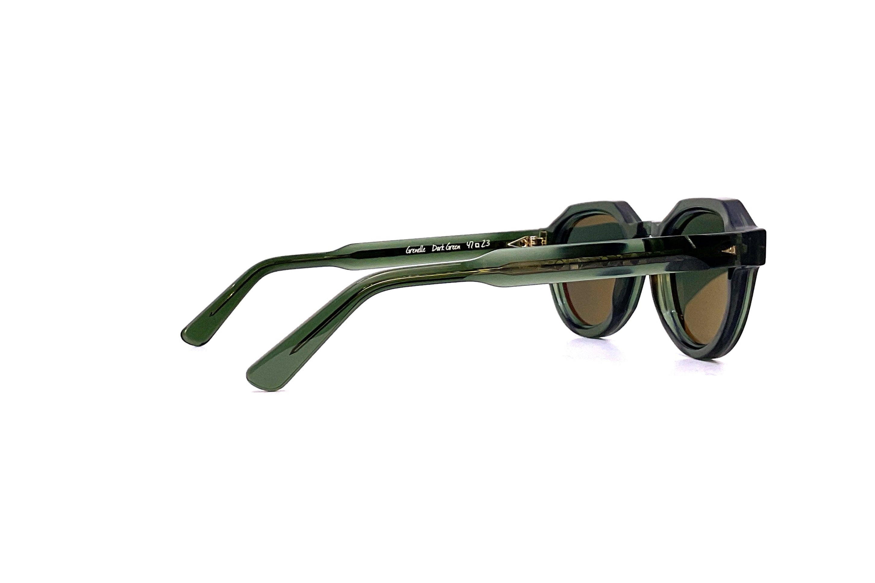 Ahlem Grenelle Sunglasses - Dark Green Polarized Lenses for UV Protection - Perfect for Outdoor Activities, Travel & Fashion