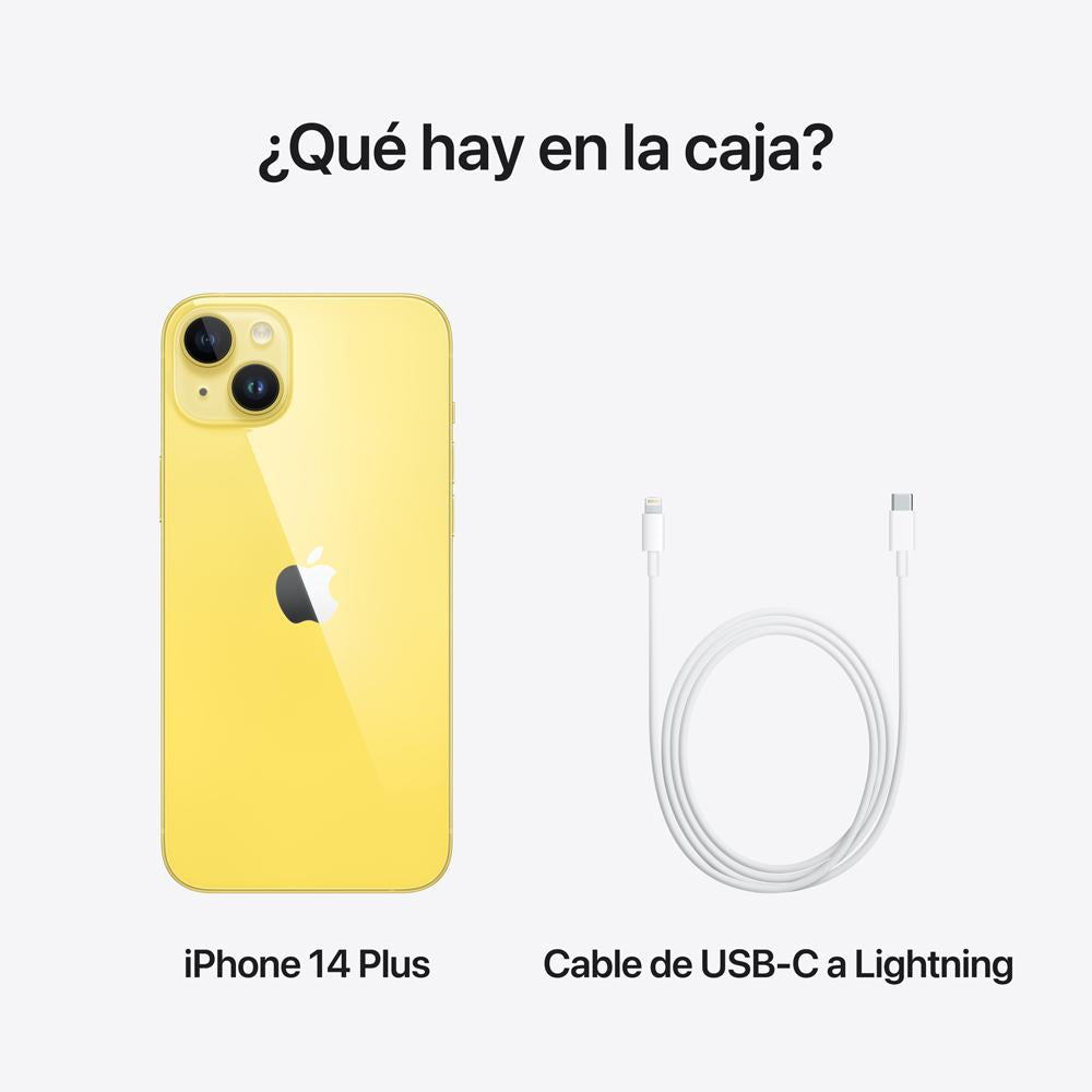 iPhone 14 Plus 256GB - Yellow | Unlocked Smartphone with Face ID & Dual Camera | Perfect for Travel, Photography & Daily Use