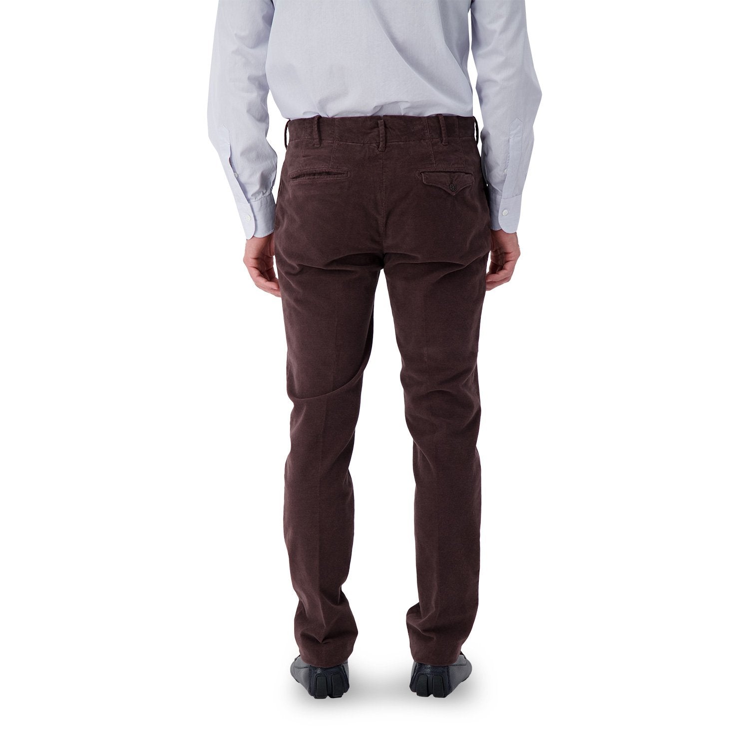 Incotex Burgundy Men's Dress Pants - Slim Fit Comfortable Business Casual Trousers for Office & Formal Wear