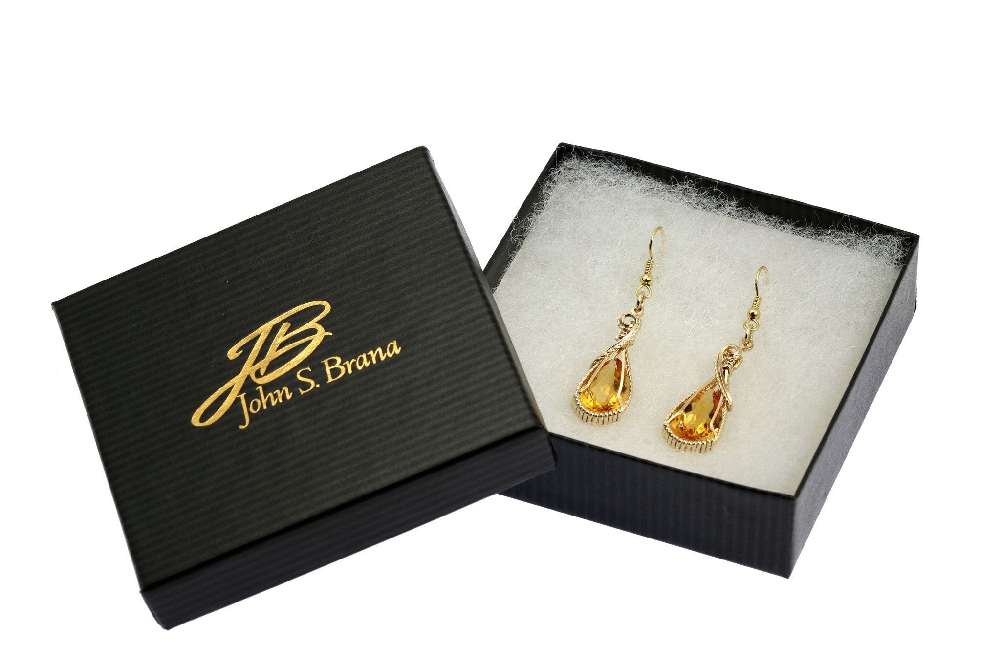 13.5 CT Checkerboard Cut Citrine 14K Gold Filled Earrings for Women - Elegant Dangle Drop Earrings for Party, Wedding & Everyday Wear