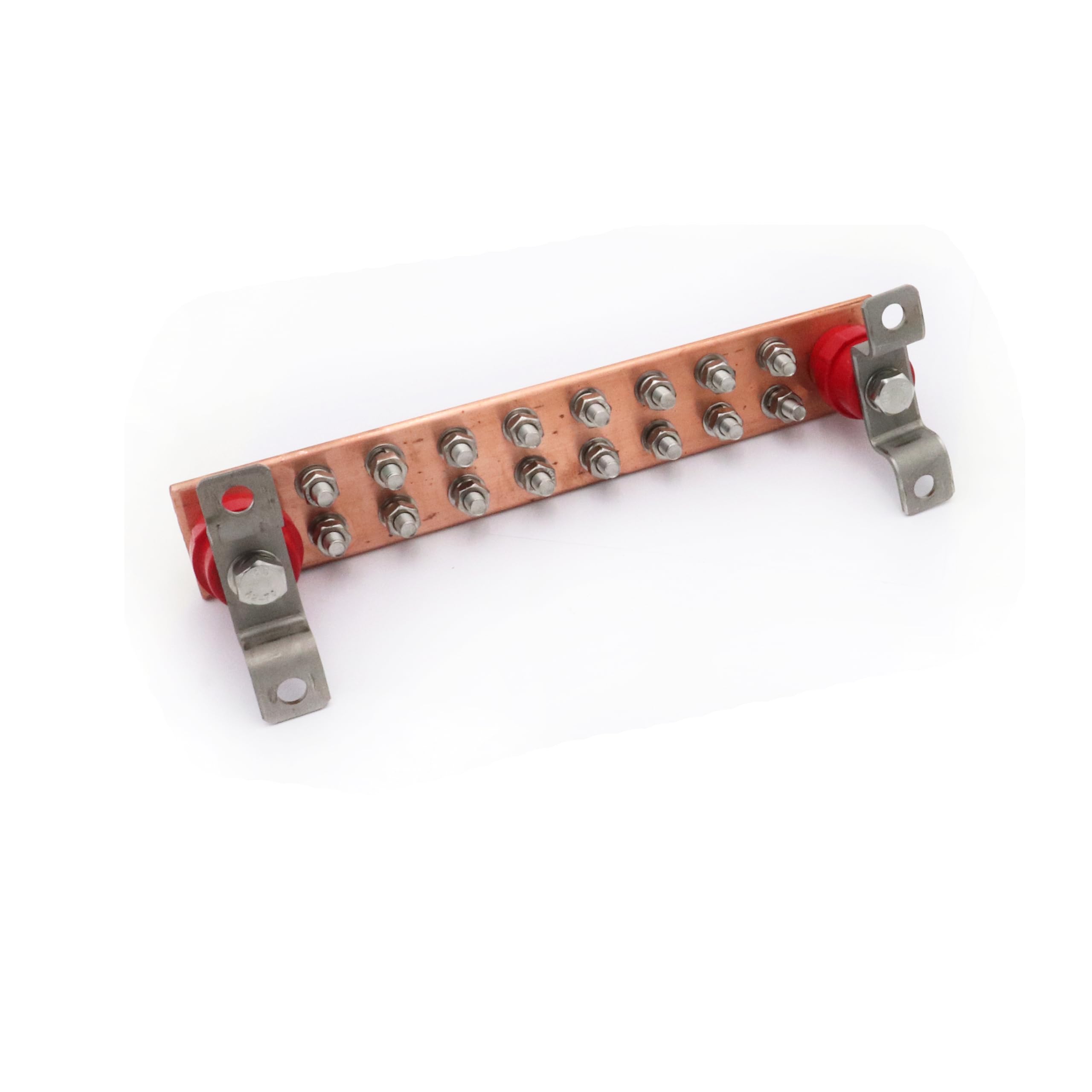 16 Terminal Wall Mount Copper Ground Bar Kit - 0.24