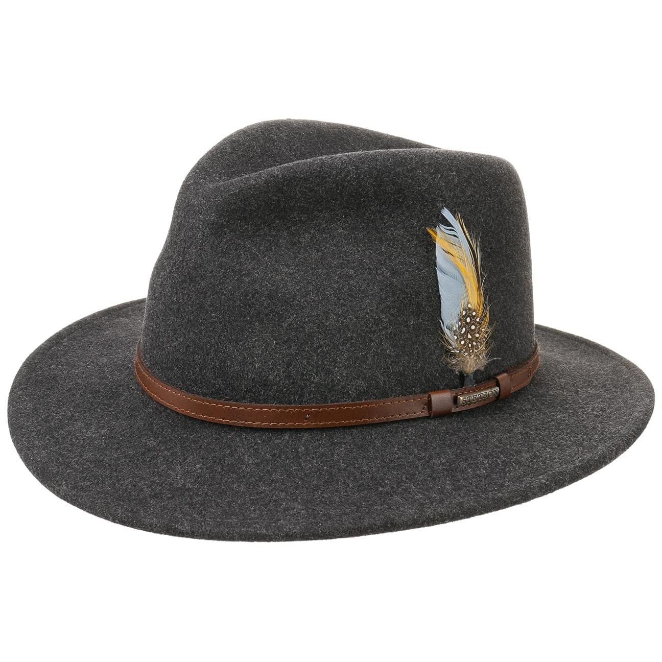 Stetson Newberg VitaFelt Travel Hat for Men - Genuine Made in USA Fedora - Perfect for Outdoor Adventures, Travel & Casual Wear