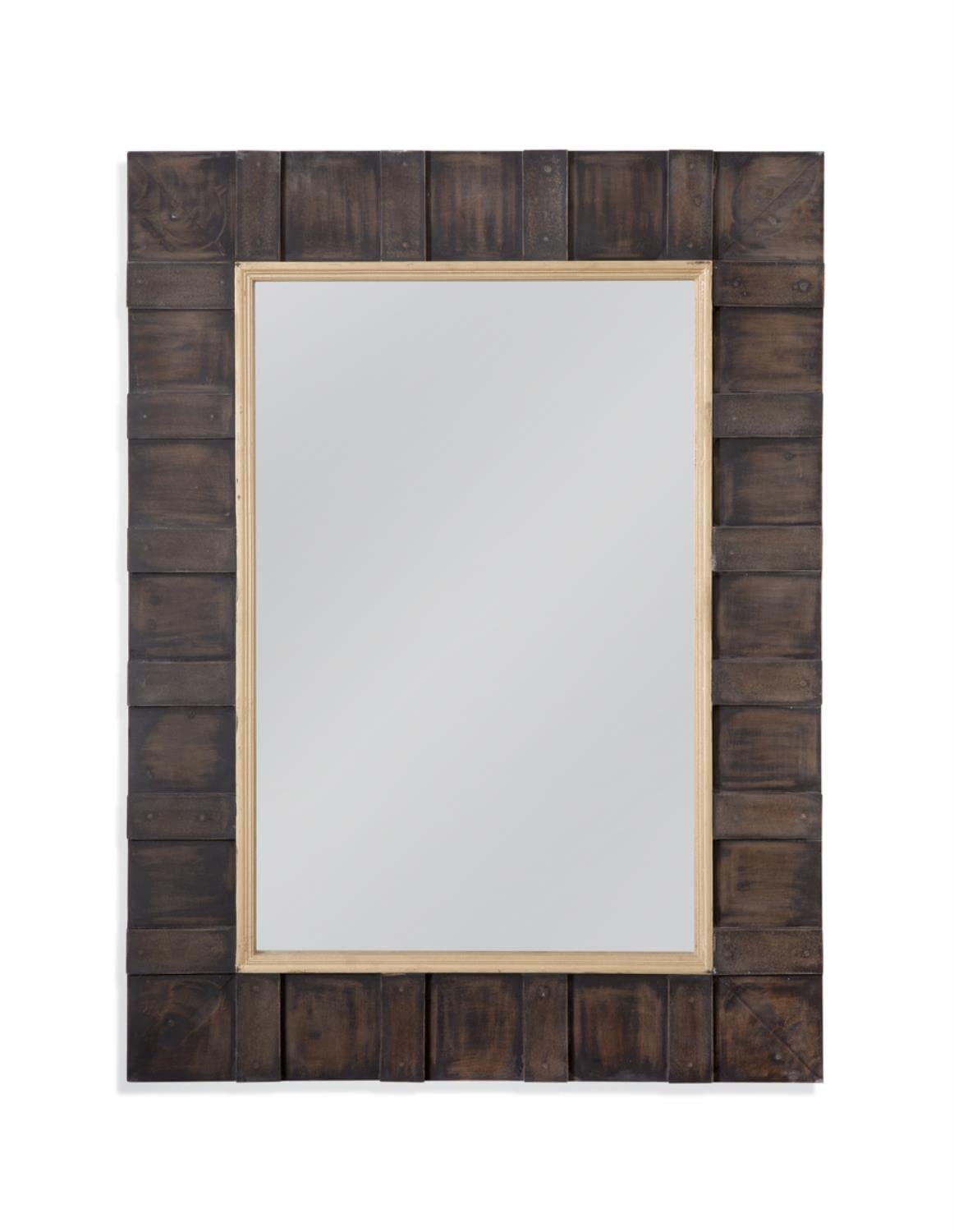 Natural Engineered Wood Wall Mirror - Modern Full-Length Mirror for Bedroom, Living Room & Entryway Decor