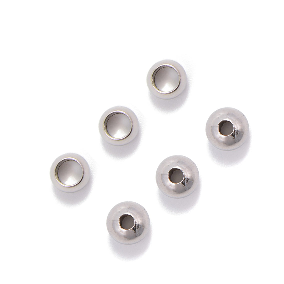 304 Stainless Steel Ball Beads Spacer 3mm 4mm 5mm - Small & Large Hole Jewelry Making Supplies - Perfect for DIY Bracelets, Necklaces & Craft Projects (Sold per Bag)
