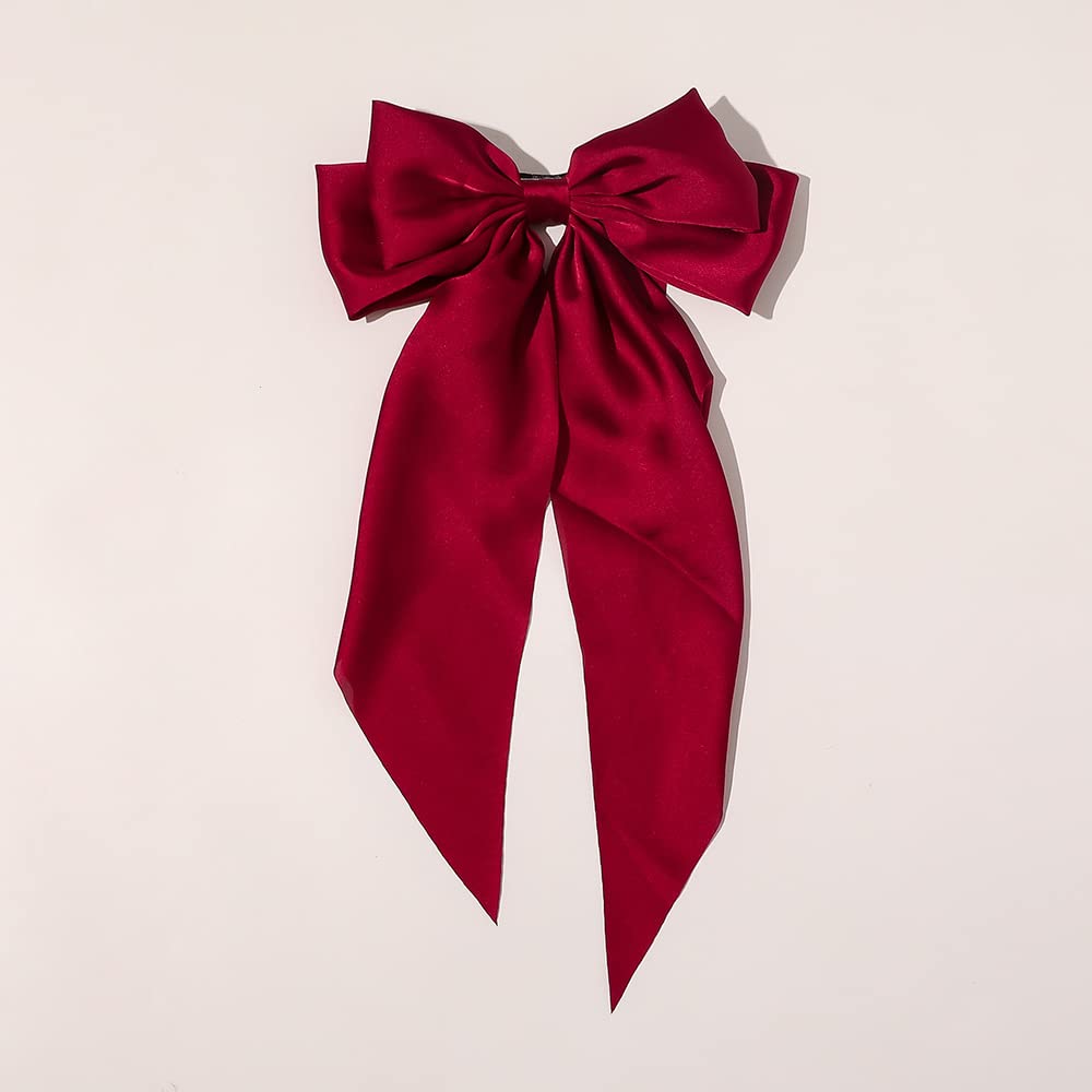 Elegant Large Silky Hair Bows for Women & Girls - 4PCS Set of Big Bowknot Hair Clips | Perfect for Parties, Weddings & Everyday Styling