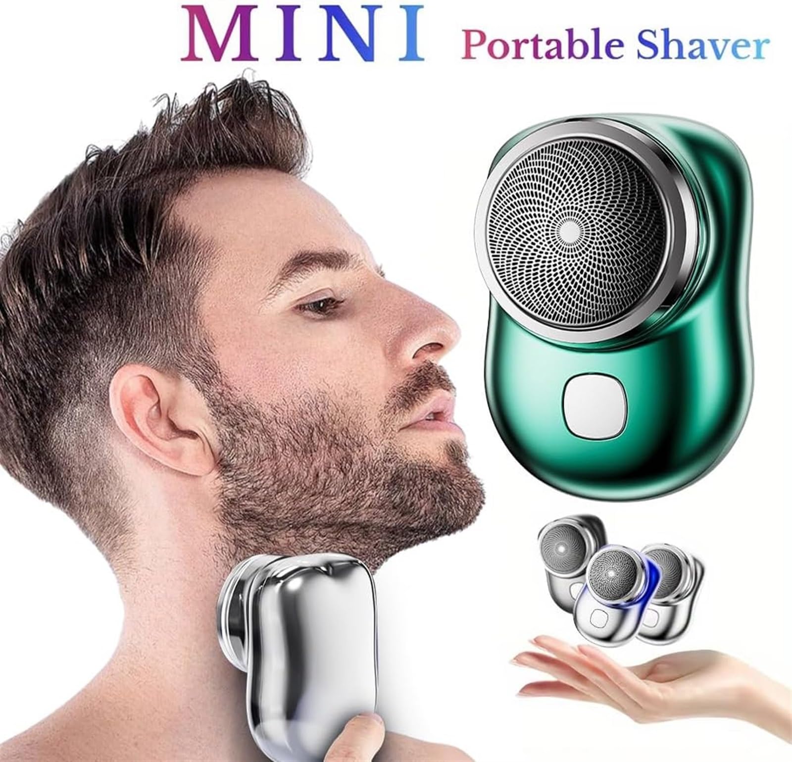 2025 Mini Portable Electric Shaver for Men & Women - USB Rechargeable Wet/Dry Travel Razor - Peachloft Compact Facial & Body Hair Trimmer - Perfect for Gym, Travel & Daily Grooming