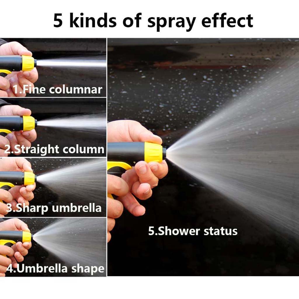 Car Wash Gun Kit - High Pressure Water Sprayer with Brush for Home & Garden Use | Perfect for Washing Cars, Watering Plants & Cleaning Outdoor Spaces