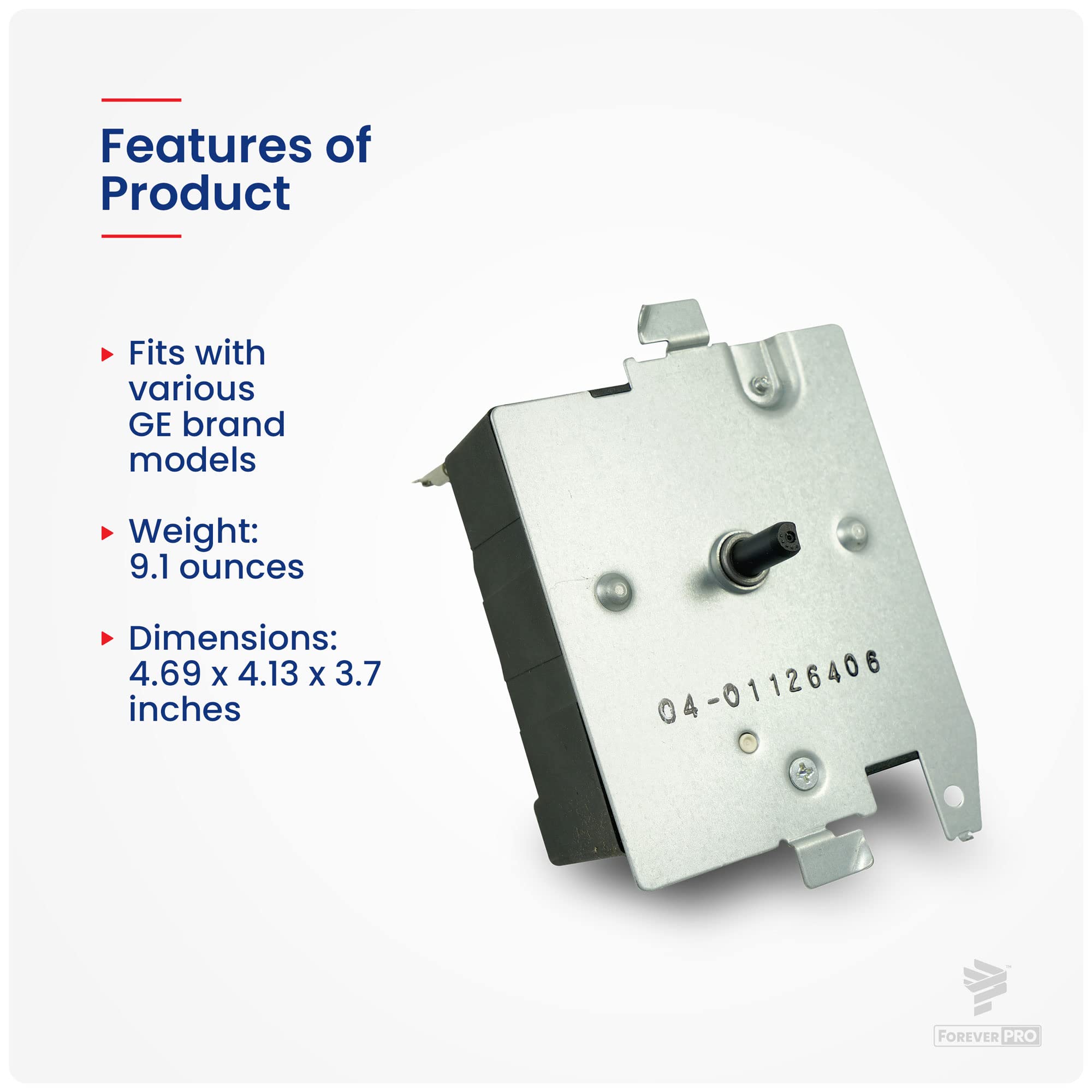 ForeverPRO WE4M533 Dryer Timer Replacement for GE WE4M364 - Compatible with GE Dryers, Easy Installation, Durable & Reliable - Perfect for Home Laundry Rooms & Appliance Repair