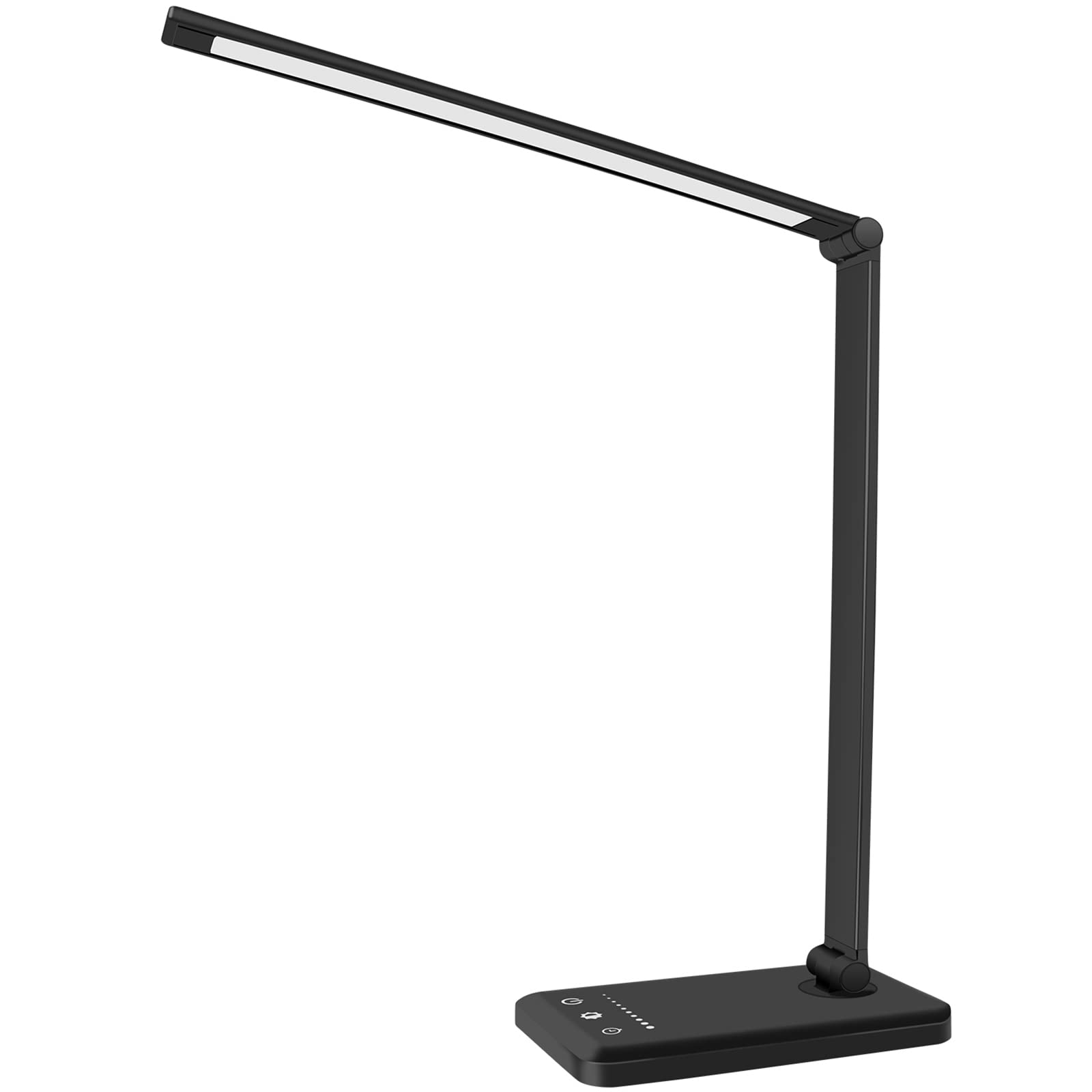 Lapeort LED Desk Lamp - Dimmable USB Table Lamp with 5 Lighting Modes, Touch Control & Timer Function | Eye-Caring Portable Office Light for Study, Reading, Working | Perfect for Home Office, Dorm Room & Nightstand Use