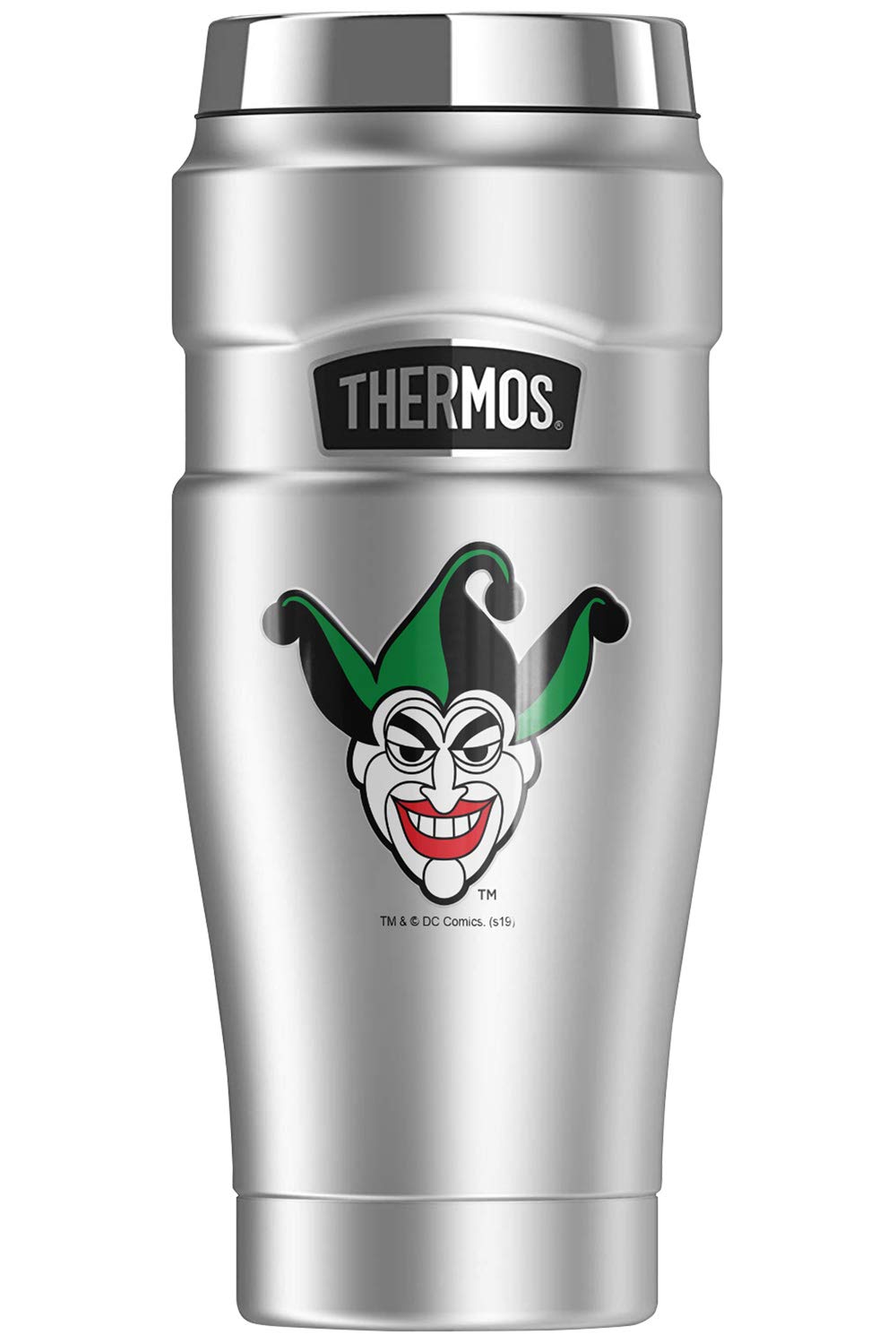 Batman Joker Symbol Stainless Steel Travel Tumbler - 16oz Vacuum Insulated Double Wall Thermos Mug for Hot & Cold Drinks - Perfect for Office, Gym, Camping & Outdoor Adventures