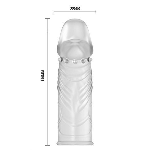 Transparent Delay Ring Stimulating Penis Sleeve - Enhance Pleasure & Prolong Performance for Couples & Solo Play - Adult Sex Toy for Men