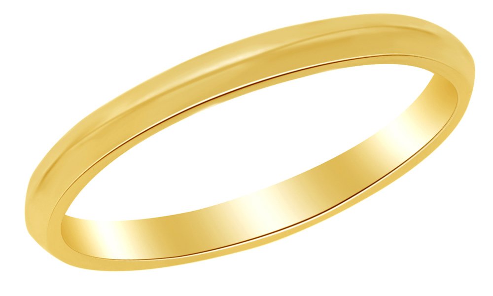 14k Solid Gold 2.5mm Knife Edge Comfort Fit Band Ring for Women | AFFY Jewelry | Perfect for Weddings, Anniversaries & Everyday Elegance