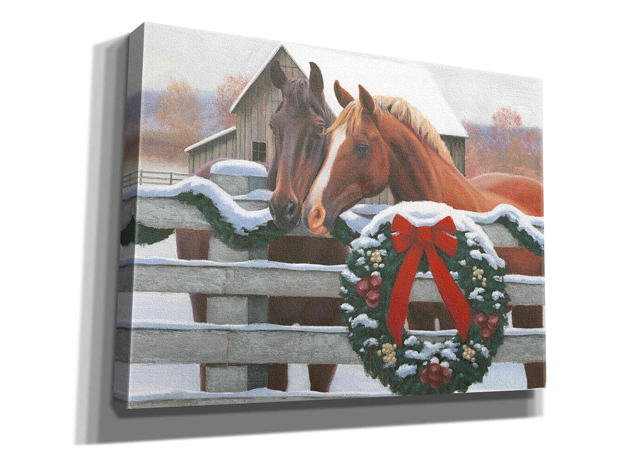 Epic Graffiti 'Christmas in the Heartland II' by James Wiens - 54x40 Inch Canvas Wall Art for Living Room, Bedroom & Office Decor - Holiday & Winter Home Décor