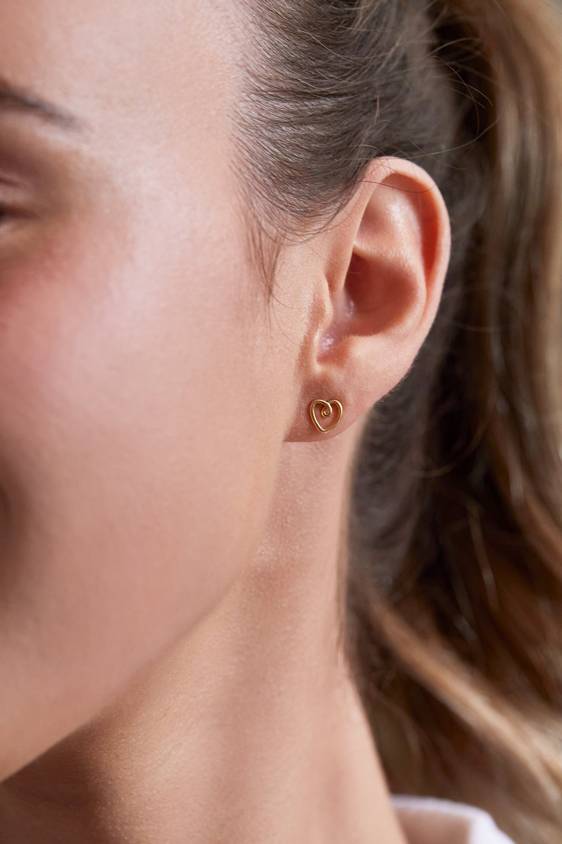 Doodle Heart Stud Earrings - Minimalist Handmade Jewelry for Women | Perfect for Valentine's Day Gifts, Anniversary & Everyday Wear