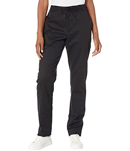 Vince Men's Cotton Twill Pull-On Pants - Comfortable Casual Dress Pants for Work & Travel, Black, Large