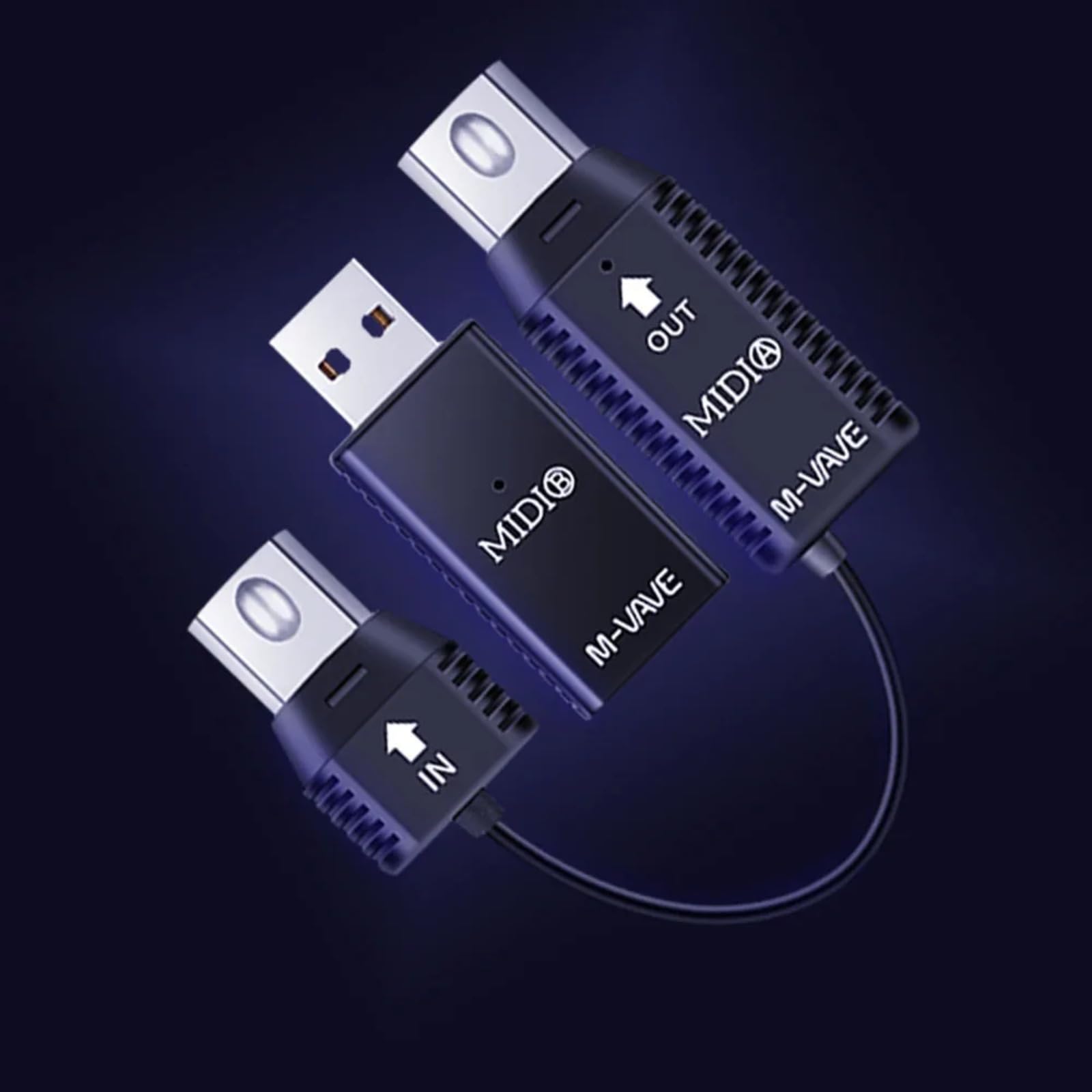 MS1 Midi Wireless System Interface - Mini Wireless MIDI Transmission Adapter, Plug & Play for Keyboards, Synthesizers & Digital Pianos | Perfect for Live Performances & Studio Recording