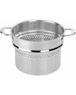 Demeyere Atlantis 8 Quart Stainless Steel Pasta Insert - Compatible with 8.5 Qt Stock Pots | Perfect for Cooking Pasta, Vegetables & Seafood | Professional Kitchen & Home Use