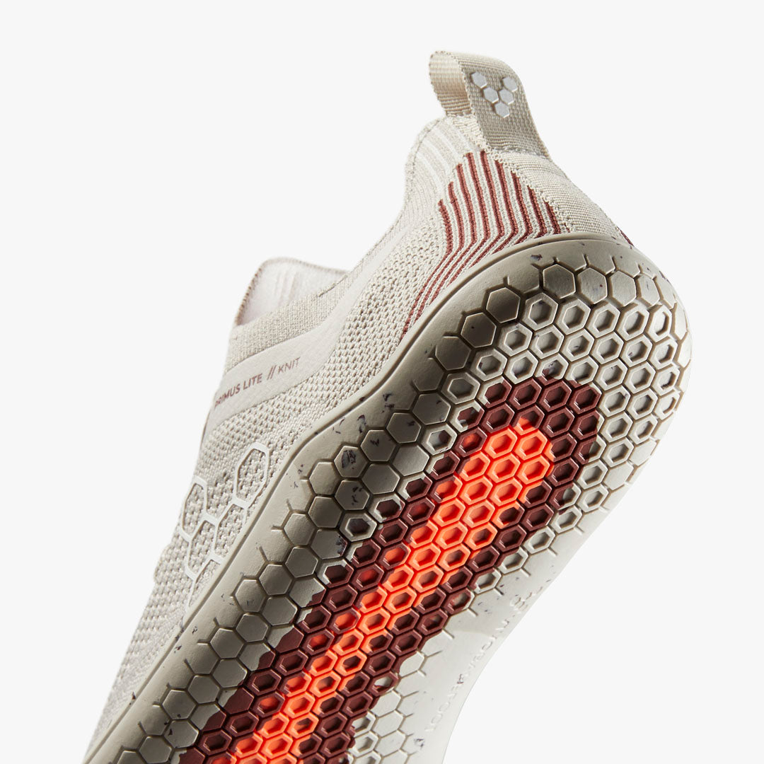 Vivobarefoot Women's Primus Lite Knit Barefoot Shoes - Silver Birch | Minimalist Running & Walking Shoes for Natural Movement