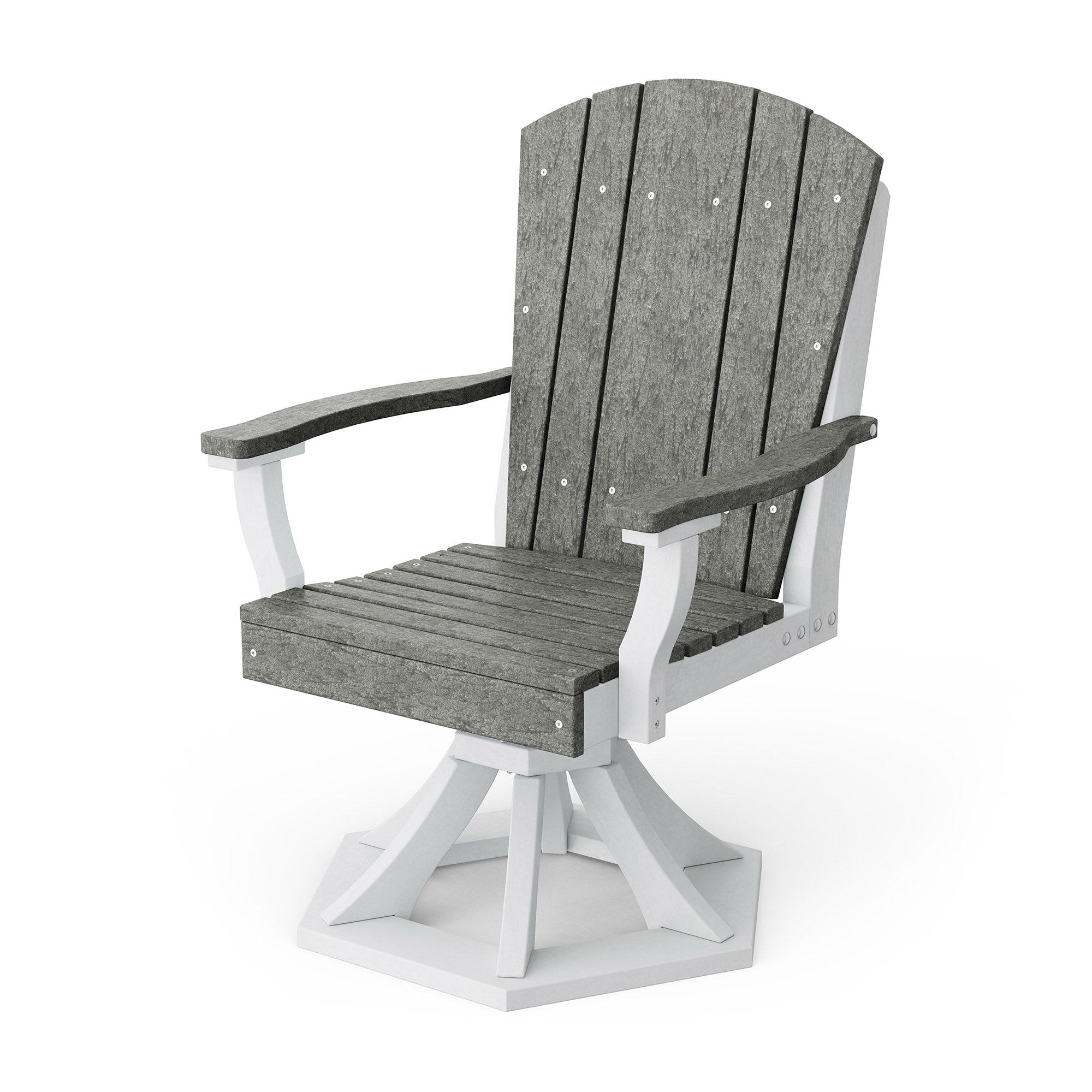 Heritage Swivel Dining Arm Chair - Solid Wood Upholstered Side Chair for Kitchen, Dining Room & Office - Comfortable & Stylish Seating Solution