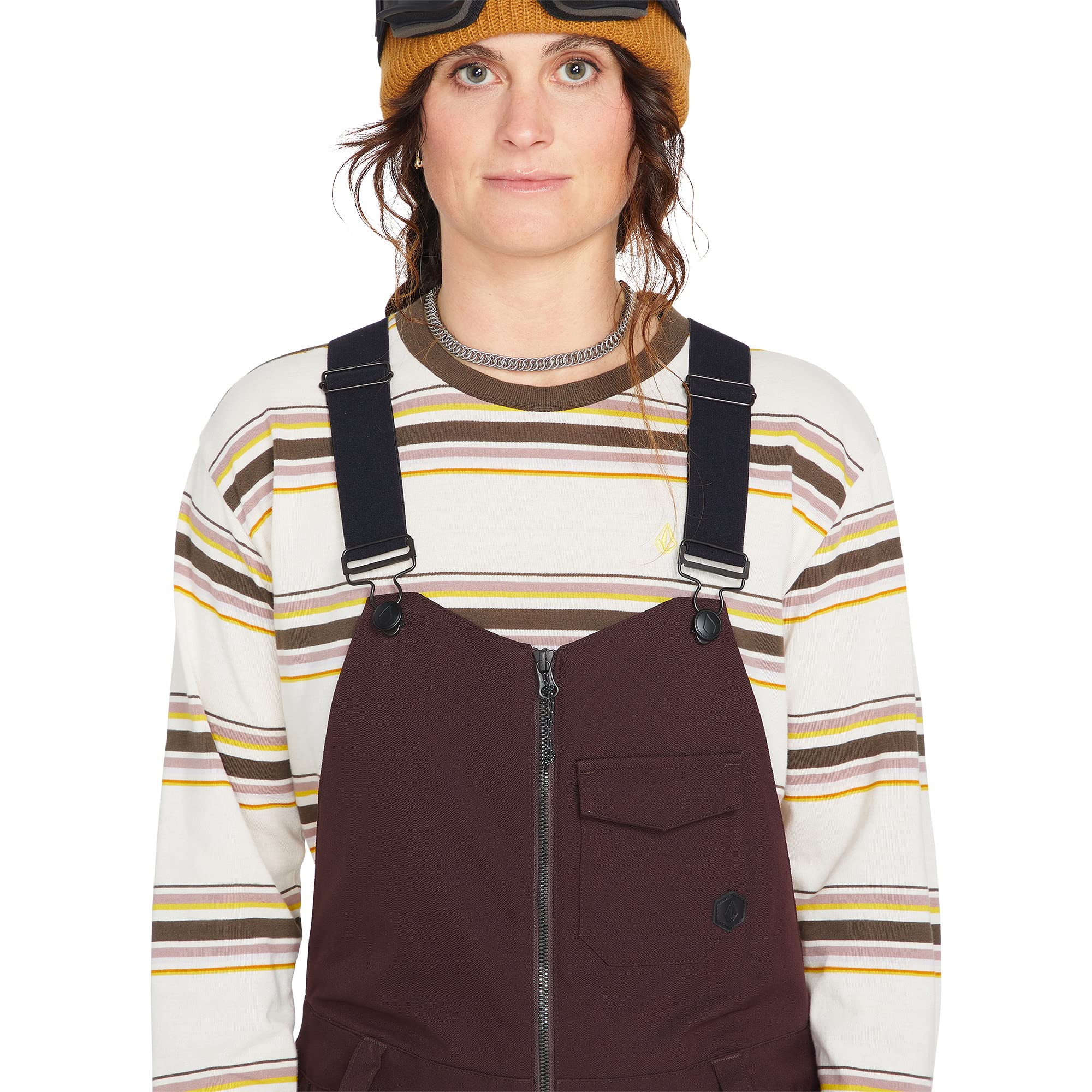Volcom Women's Swift Bib Overall Snow Pants - Waterproof Insulated Ski & Snowboard Pants for Winter Sports & Outdoor Activities